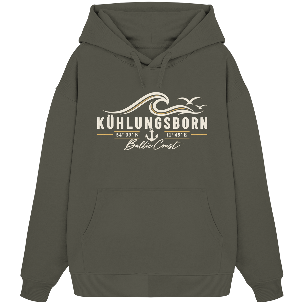 Kühlungsborn – Baltic Coast - Dark Edition -  Oversize Hoodie 100% Bio Baumwolle