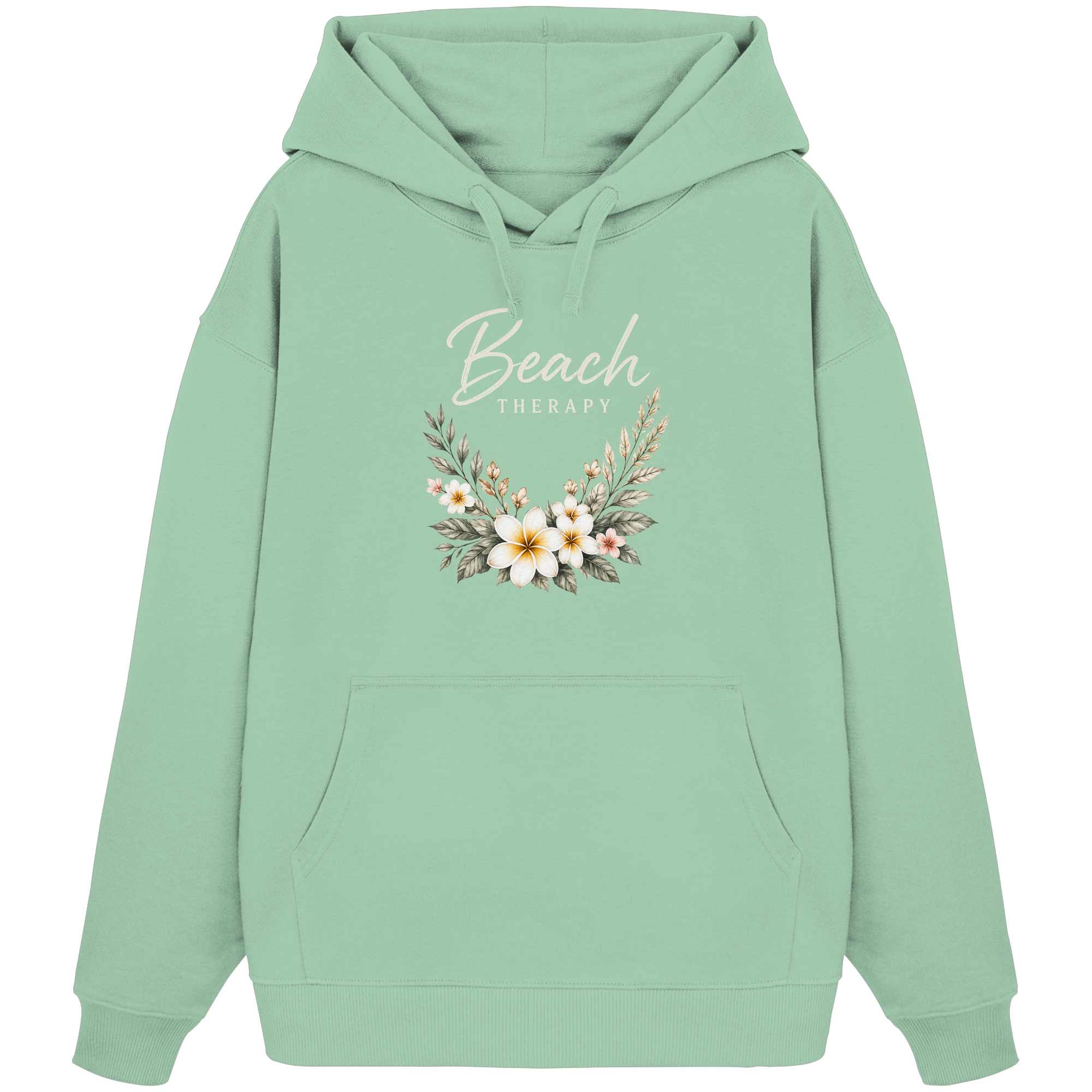 Beach Therapy – Floral Collection | Helle Schrift  - Organic Oversize Hoodie