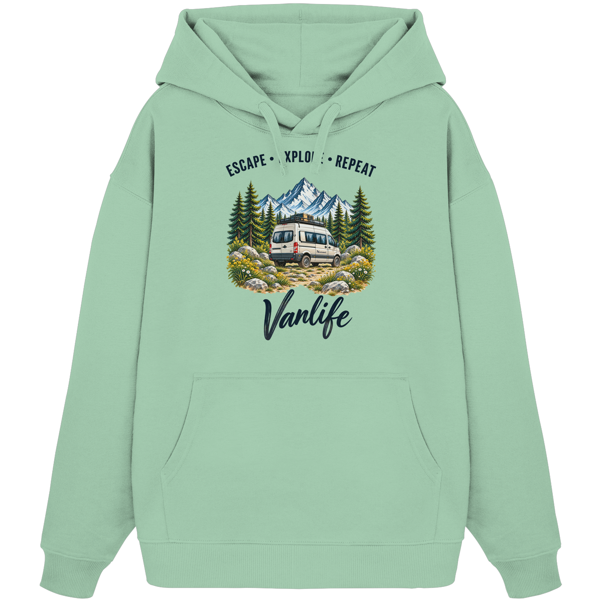 Escape • Explore • Repeat – Vanlife - Bio Oversize Hoodie Kapuzenpullover
