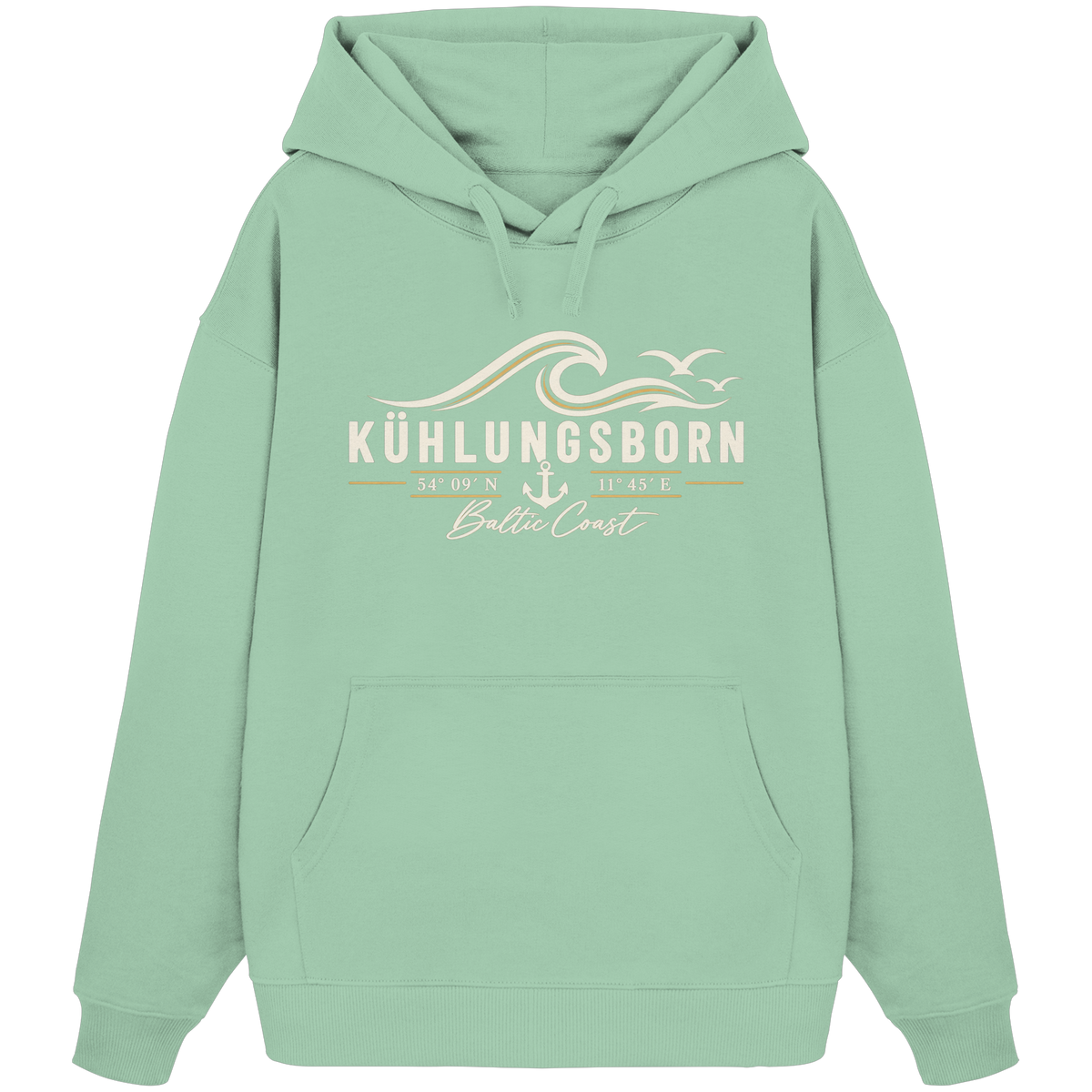 Kühlungsborn – Baltic Coast - Dark Edition -  Oversize Hoodie 100% Bio Baumwolle