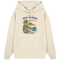 Koh Phangan Good Vibes Only – Bio Oversize Hoodie – Frontprint – Original-Mockup organic oversize hoodie natural raw mit Motivdruck