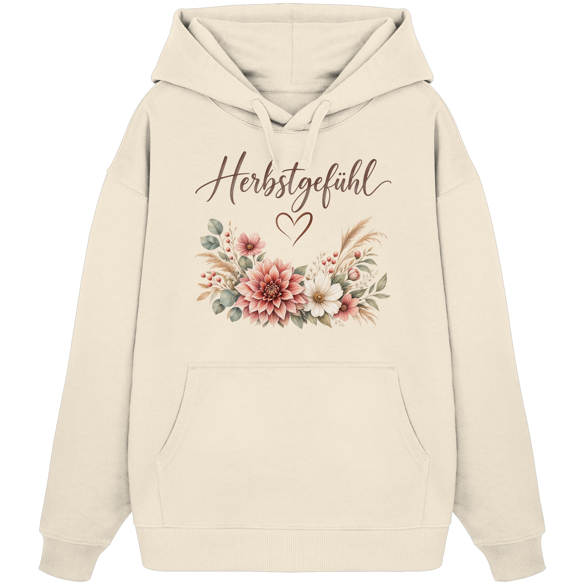Herbstgefühl – Autumn Bloom - Organic Oversize Hoodie