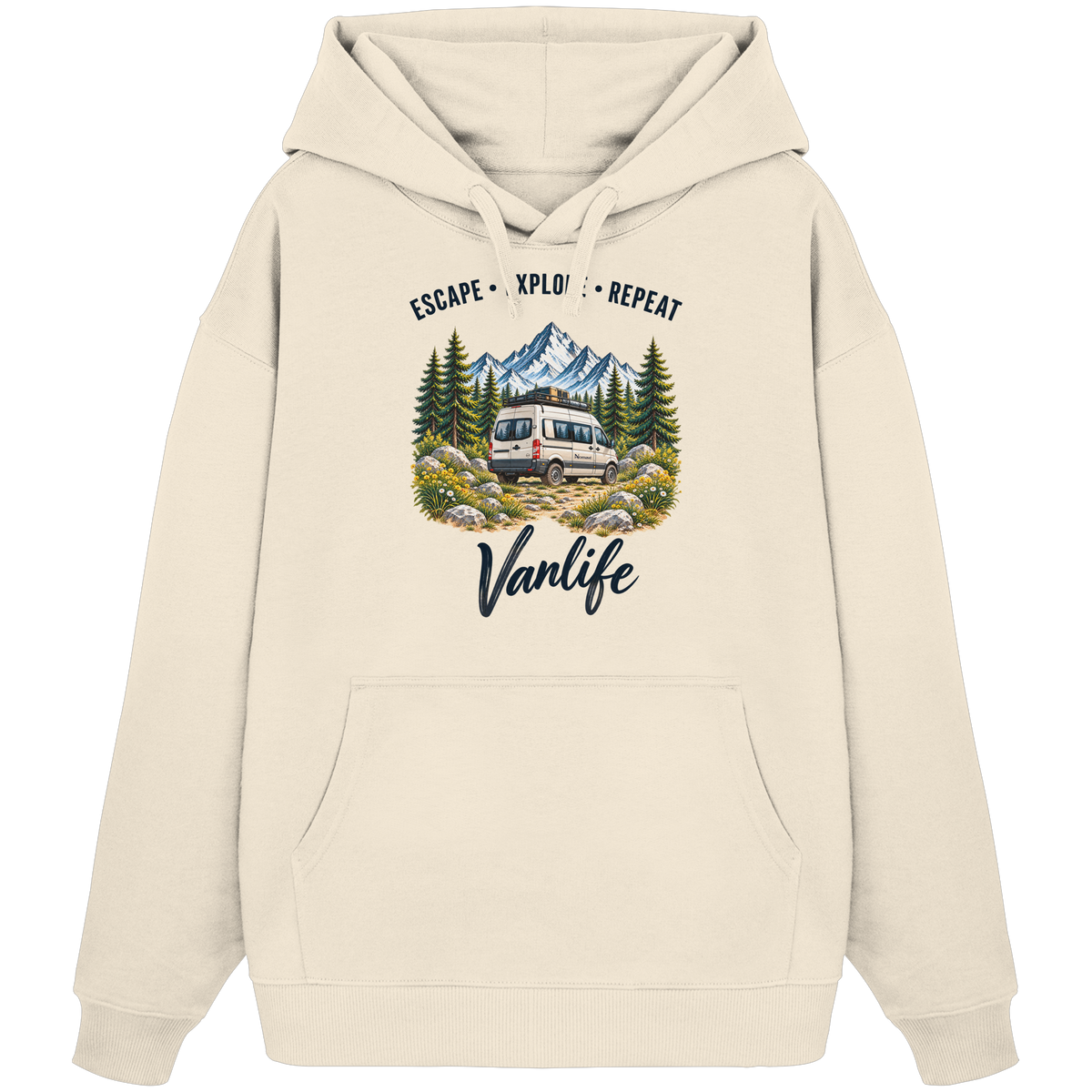 Escape • Explore • Repeat – Vanlife - Bio Oversize Hoodie Kapuzenpullover
