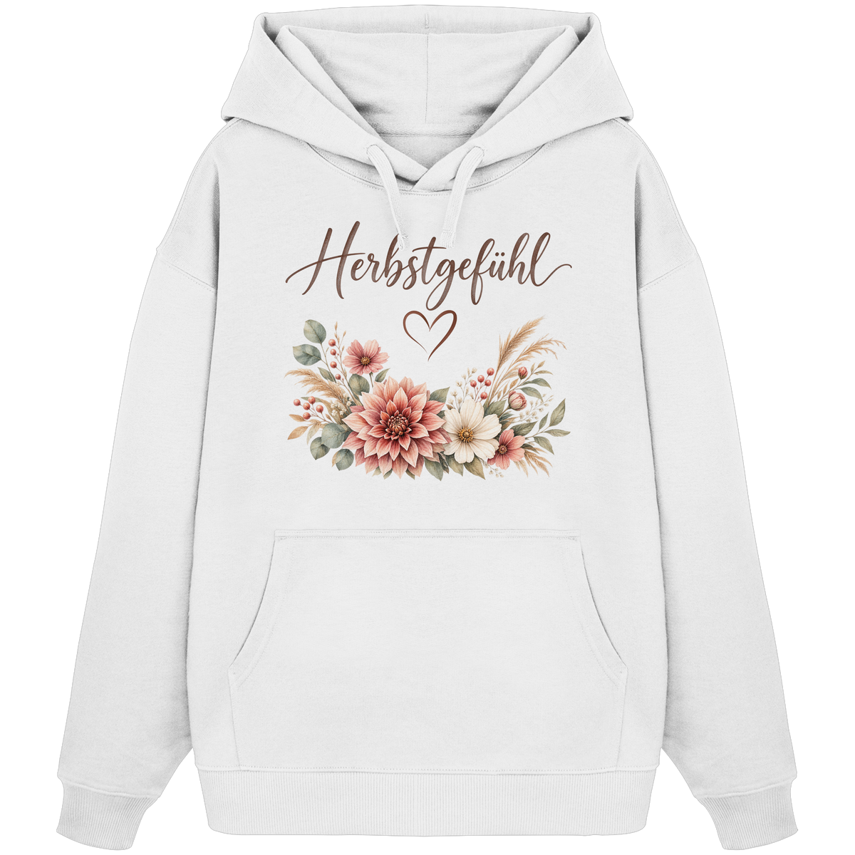 Herbstgefühl – Autumn Bloom - Organic Oversize Hoodie