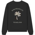 Bio Oversize Sweatshirt in Black mit Koh Phangan Mini Palm Frontprint – Original-Shirtigo-Mockup