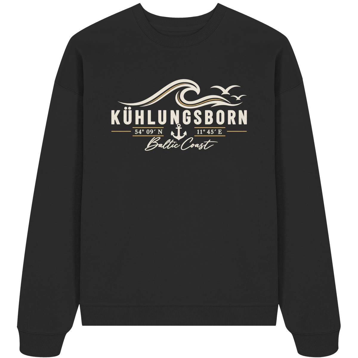 Kühlungsborn – Baltic Coast - Dark Edition - Organic Oversize Sweatshirt