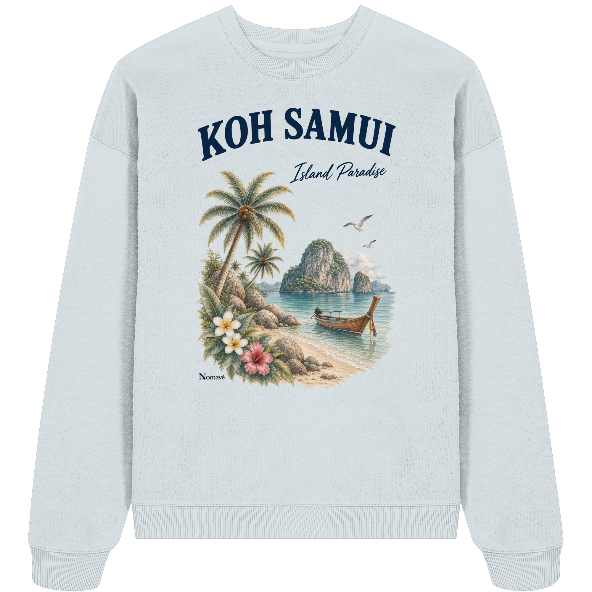 Koh Samui Thailand – Island Paradise – Tropical Vintage - Bio Oversize Sweatshirt