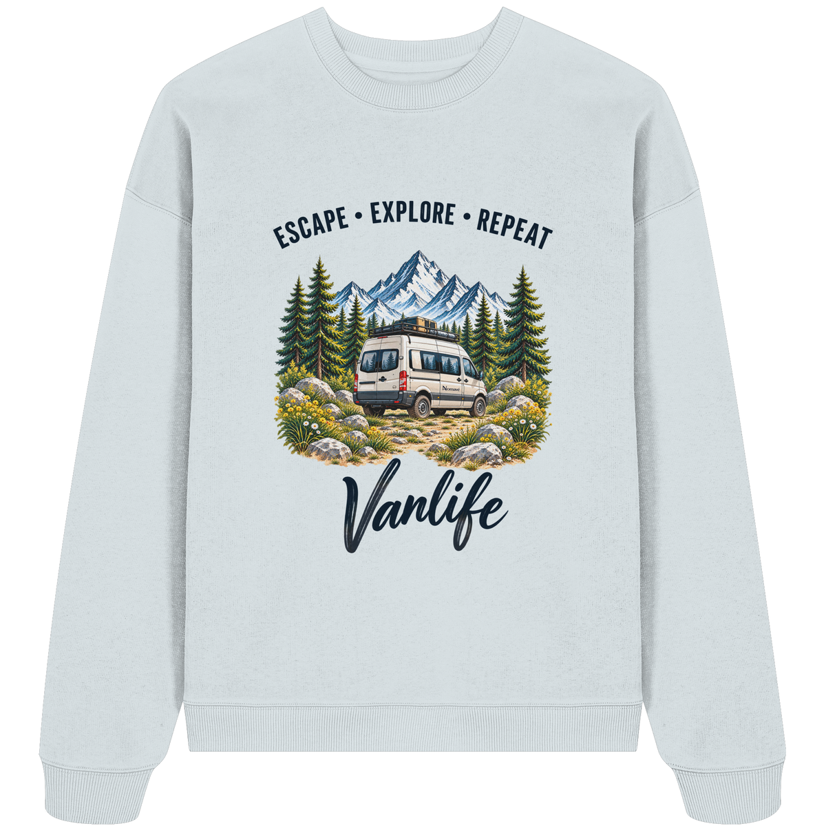 Escape • Explore • Repeat – Vanlife - Bio Oversize Sweatshirt