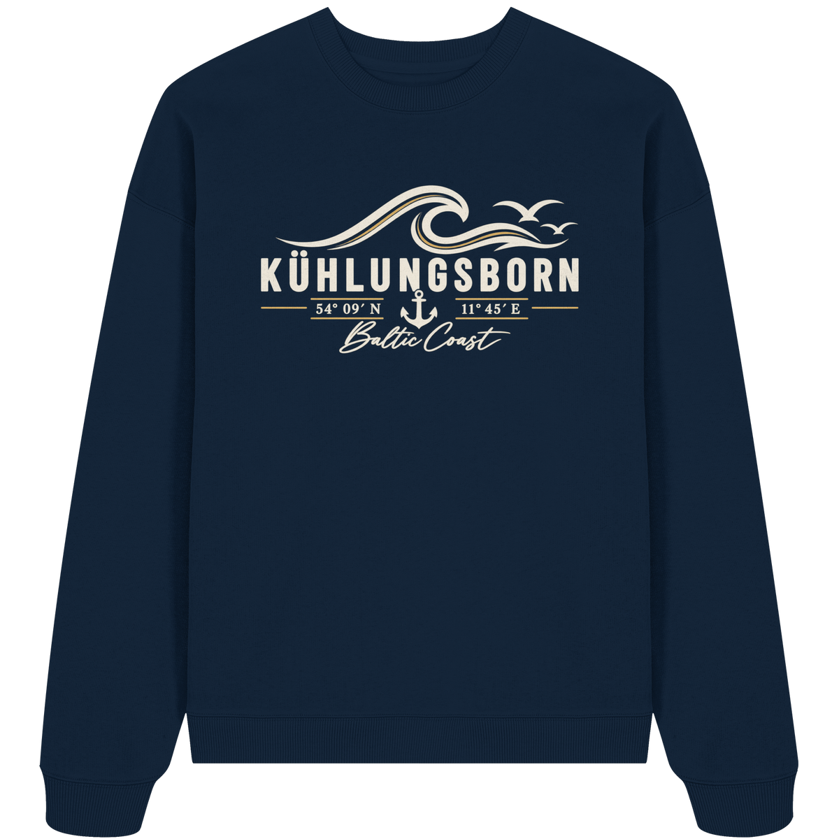 Kühlungsborn – Baltic Coast - Dark Edition - Organic Oversize Sweatshirt