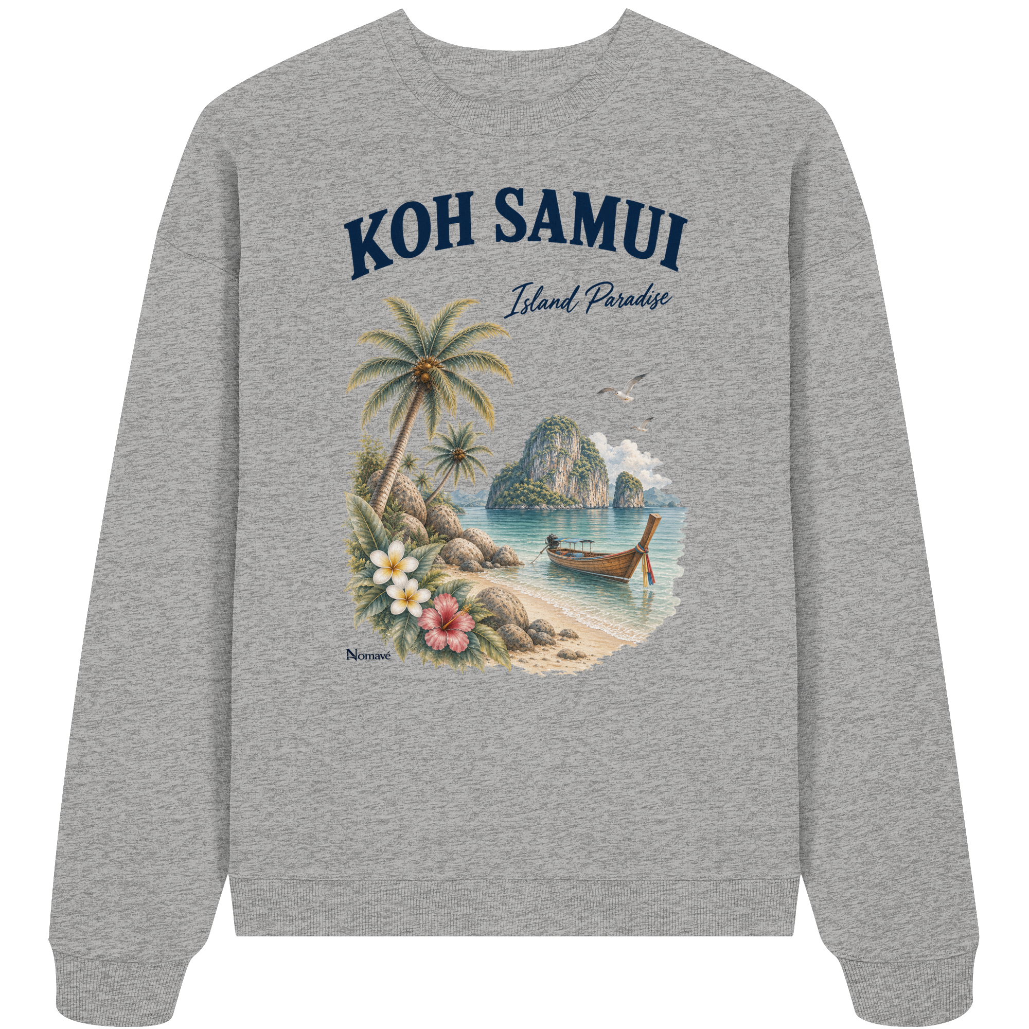 Koh Samui Thailand – Island Paradise – Tropical Vintage - Bio Oversize Sweatshirt
