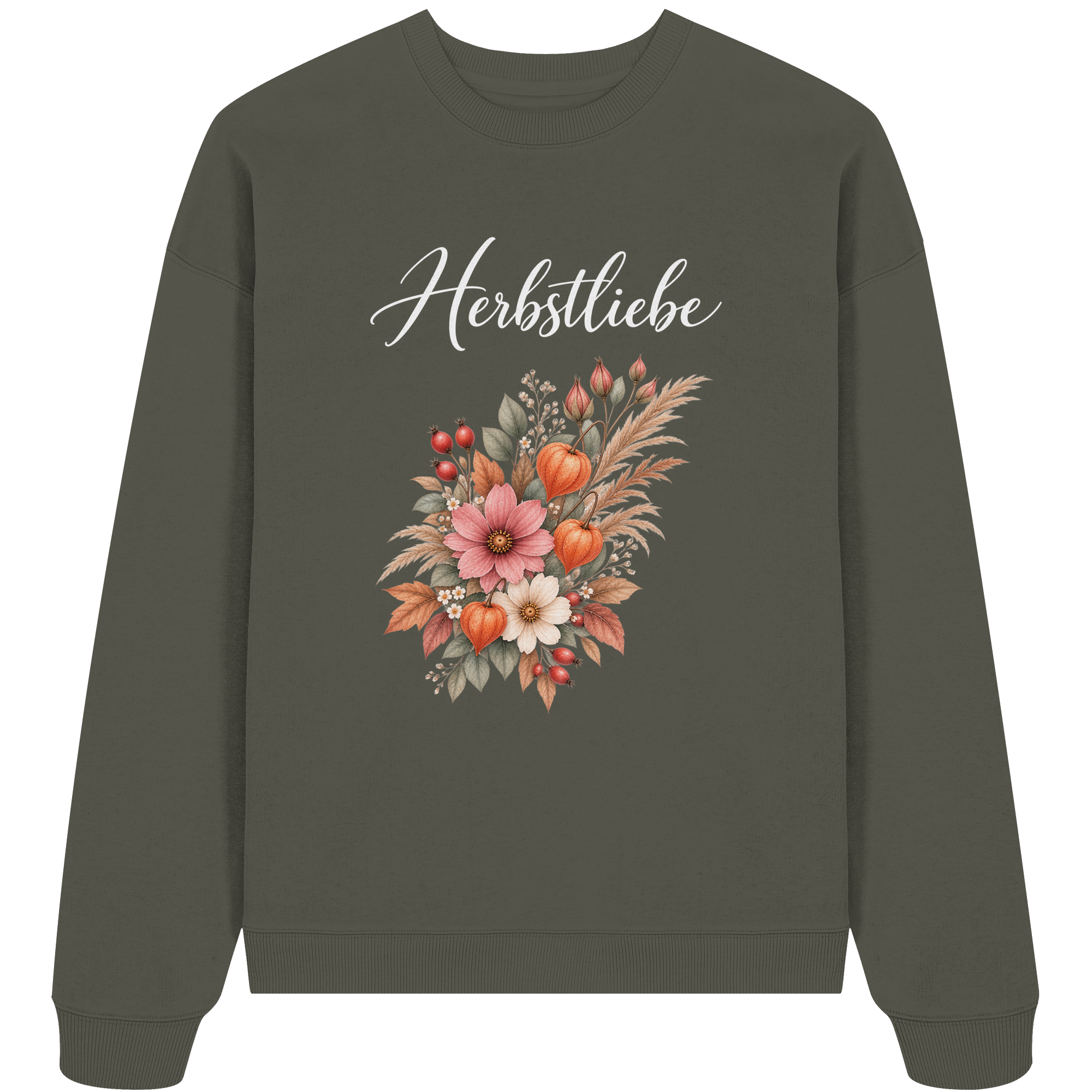 Autumn Garden - Dark Edition - - Organic Oversize Sweatshirt