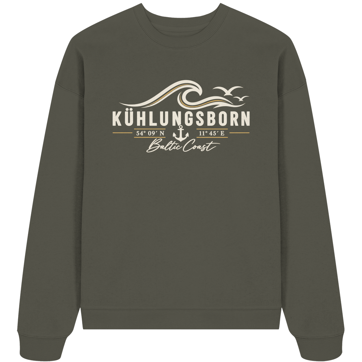Kühlungsborn – Baltic Coast - Dark Edition - Organic Oversize Sweatshirt
