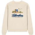 Bio-Oversize-Sweatshirt Kühlungsborn – Strandkorb & Ostsee, Natural Raw, Shirtigo-Originalmockup der bedruckten Vorderseite.