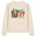 Timmendorfer Strand – Surf Vibes – Unisex Bio-Oversize-Sweatshirt mit Frontprint in Natural Raw – Shirtigo-Katalog-Vorderansicht.