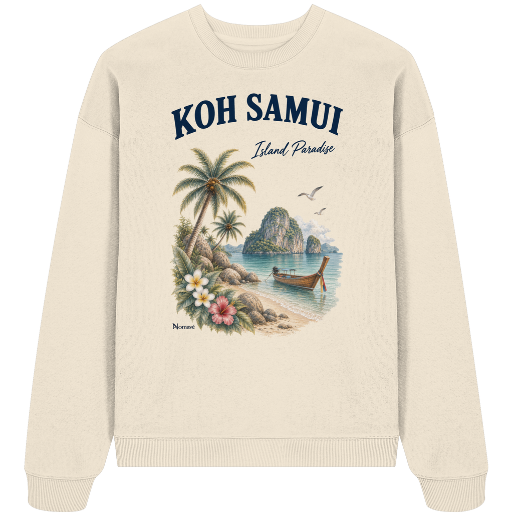 Koh Samui Thailand – Island Paradise – Tropical Vintage - Bio Oversize Sweatshirt