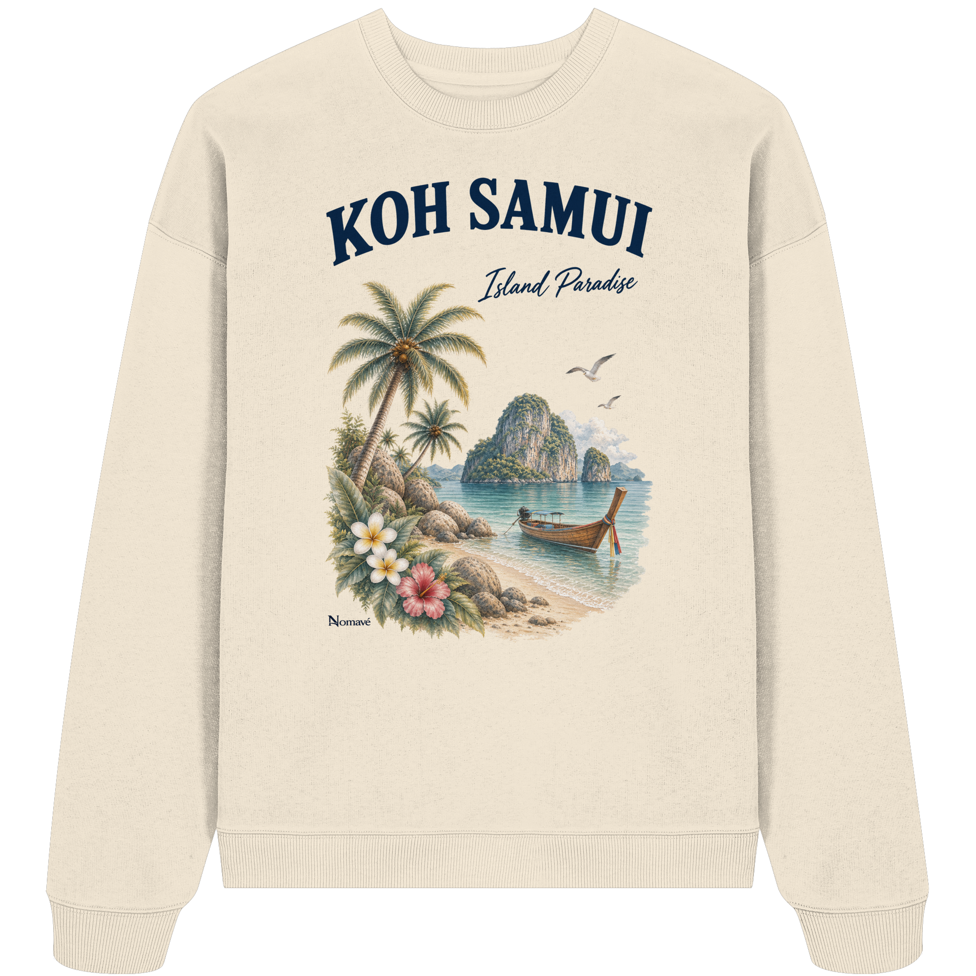 Koh Samui Thailand – Island Paradise – Tropical Vintage - Bio Oversize Sweatshirt