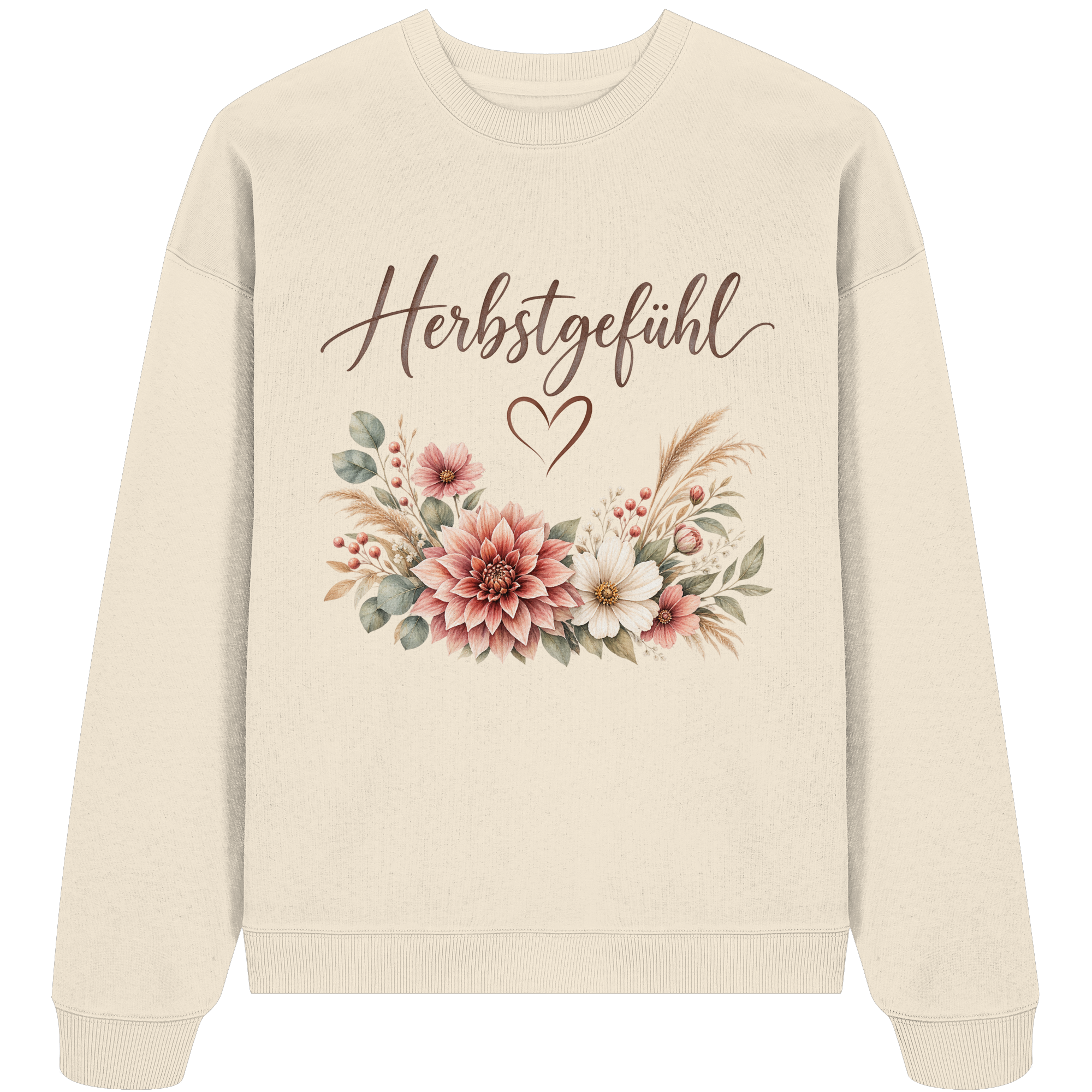 Herbstgefühl – Autumn Bloom - Organic Oversize Sweatshirt