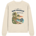 Koh Phangan Good Vibes Only – Bio Oversize Sweatshirt – Frontprint – Original-Mockup organic oversize sweatshirt natural raw mit Motivdruck