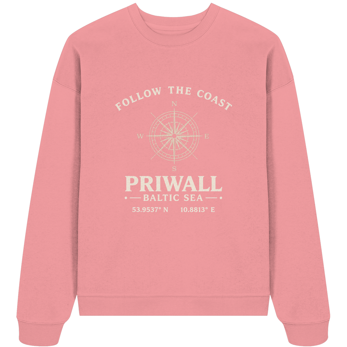 Pink Joy Priwall Follow the Coast Oversize Bio-Sweatshirt