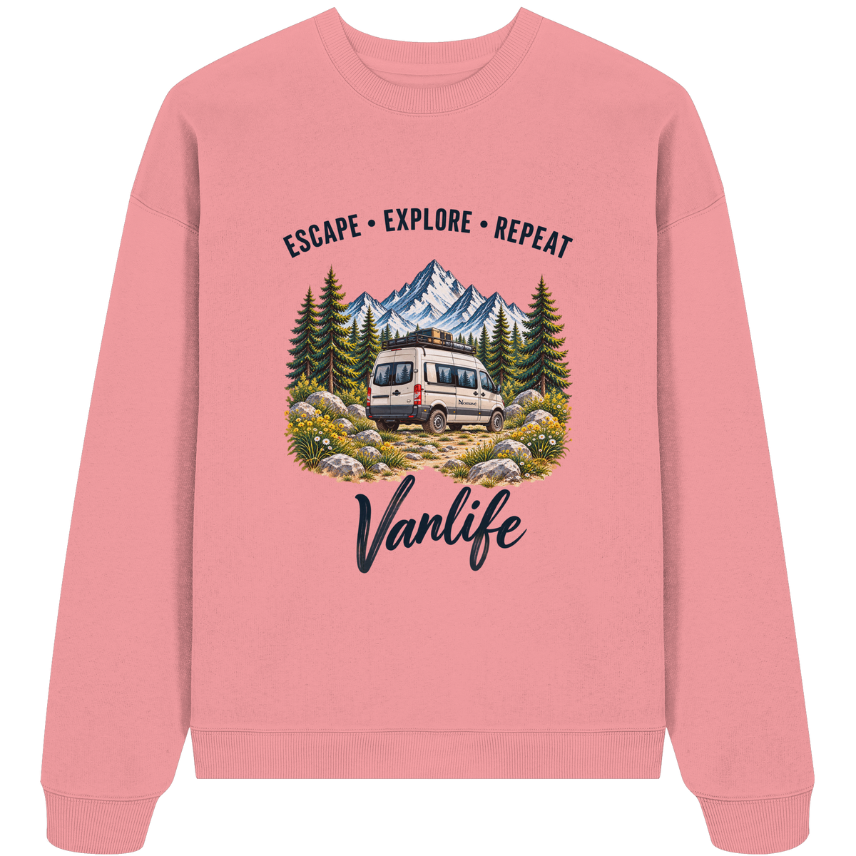 Escape • Explore • Repeat – Vanlife - Bio Oversize Sweatshirt