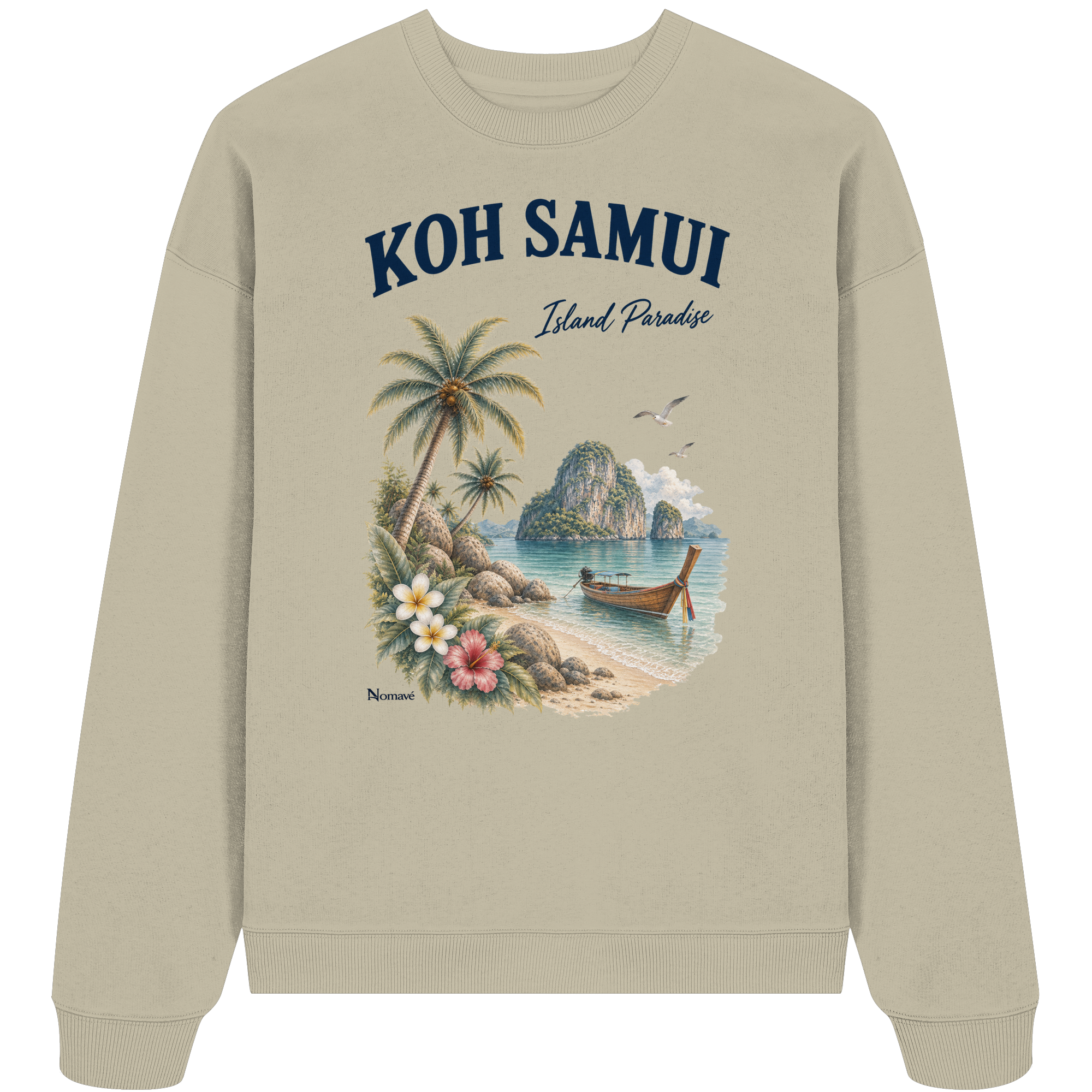 Koh Samui Thailand – Island Paradise – Tropical Vintage - Bio Oversize Sweatshirt