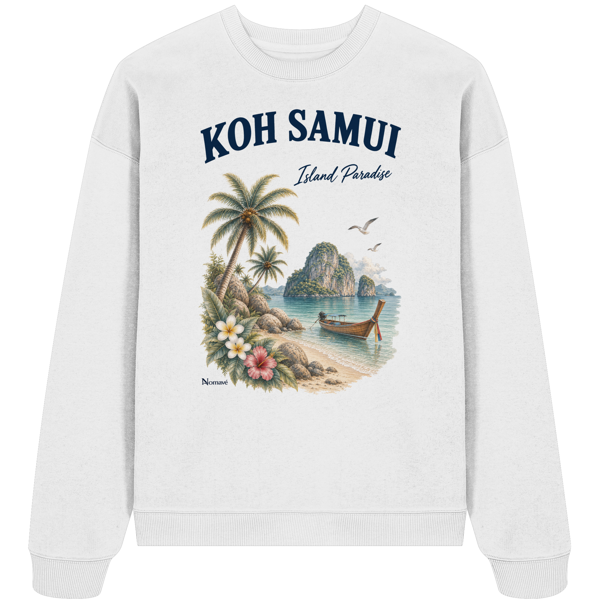 Koh Samui Thailand – Island Paradise – Tropical Vintage - Bio Oversize Sweatshirt