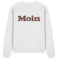 Bio-Oversize-Sweatshirt White, Vorderansicht mit Moin Leo Blush Pink.