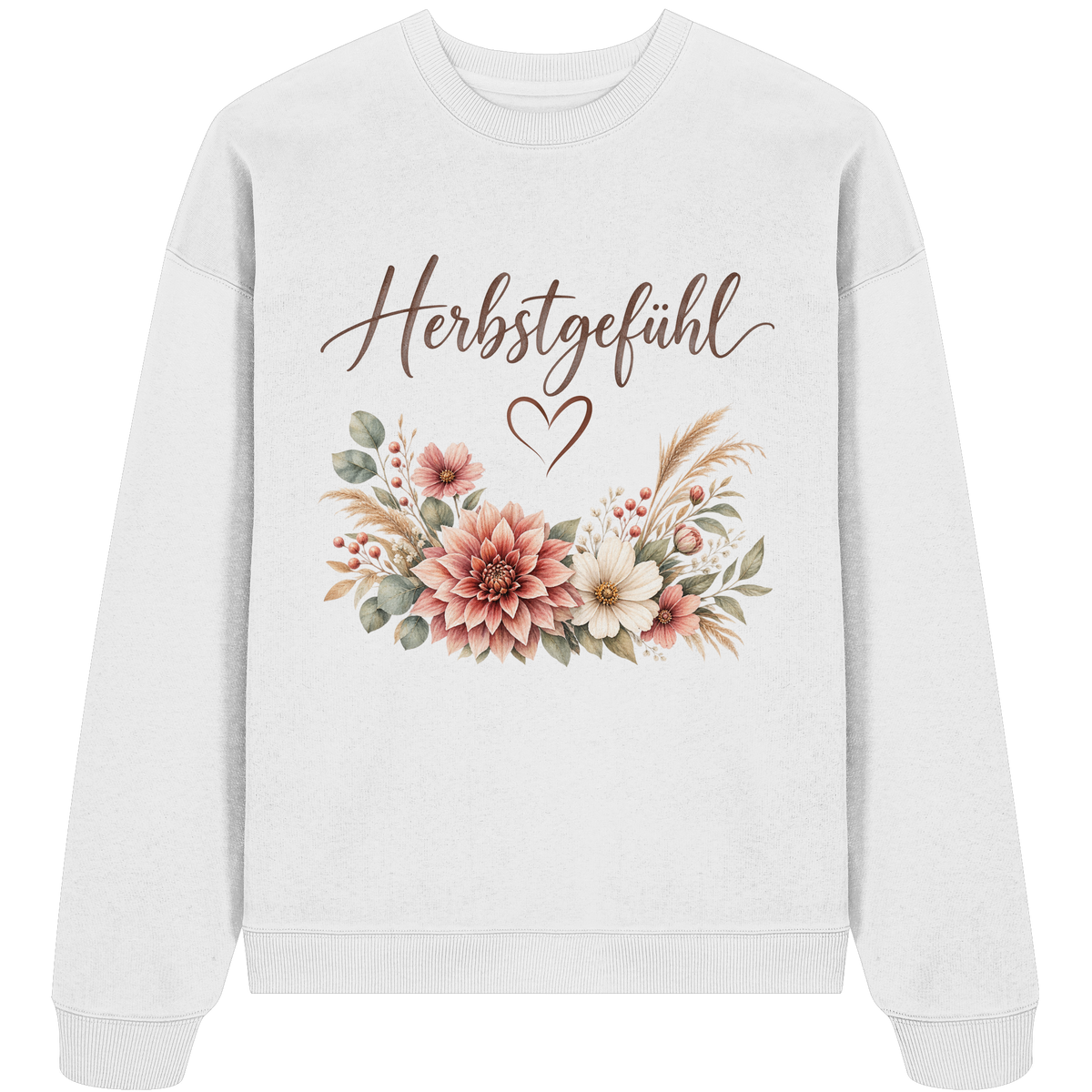 Herbstgefühl – Autumn Bloom - Organic Oversize Sweatshirt