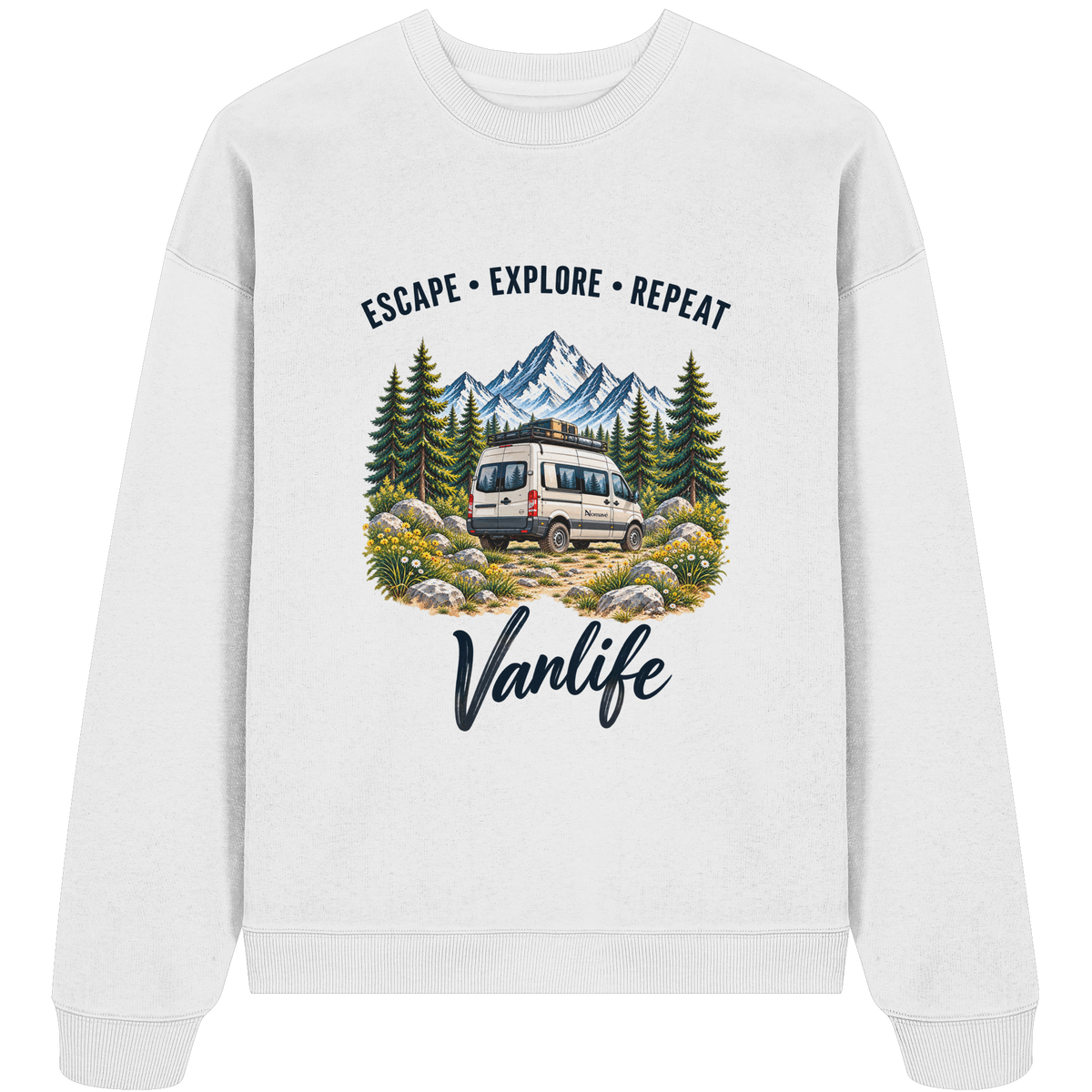 Escape • Explore • Repeat – Vanlife - Bio Oversize Sweatshirt