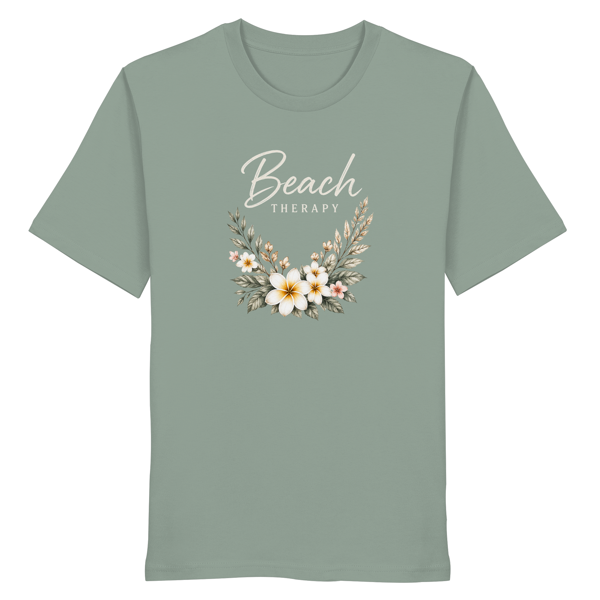 Beach Therapy – Floral Collection | Helle Schrift  - Organic Shirt