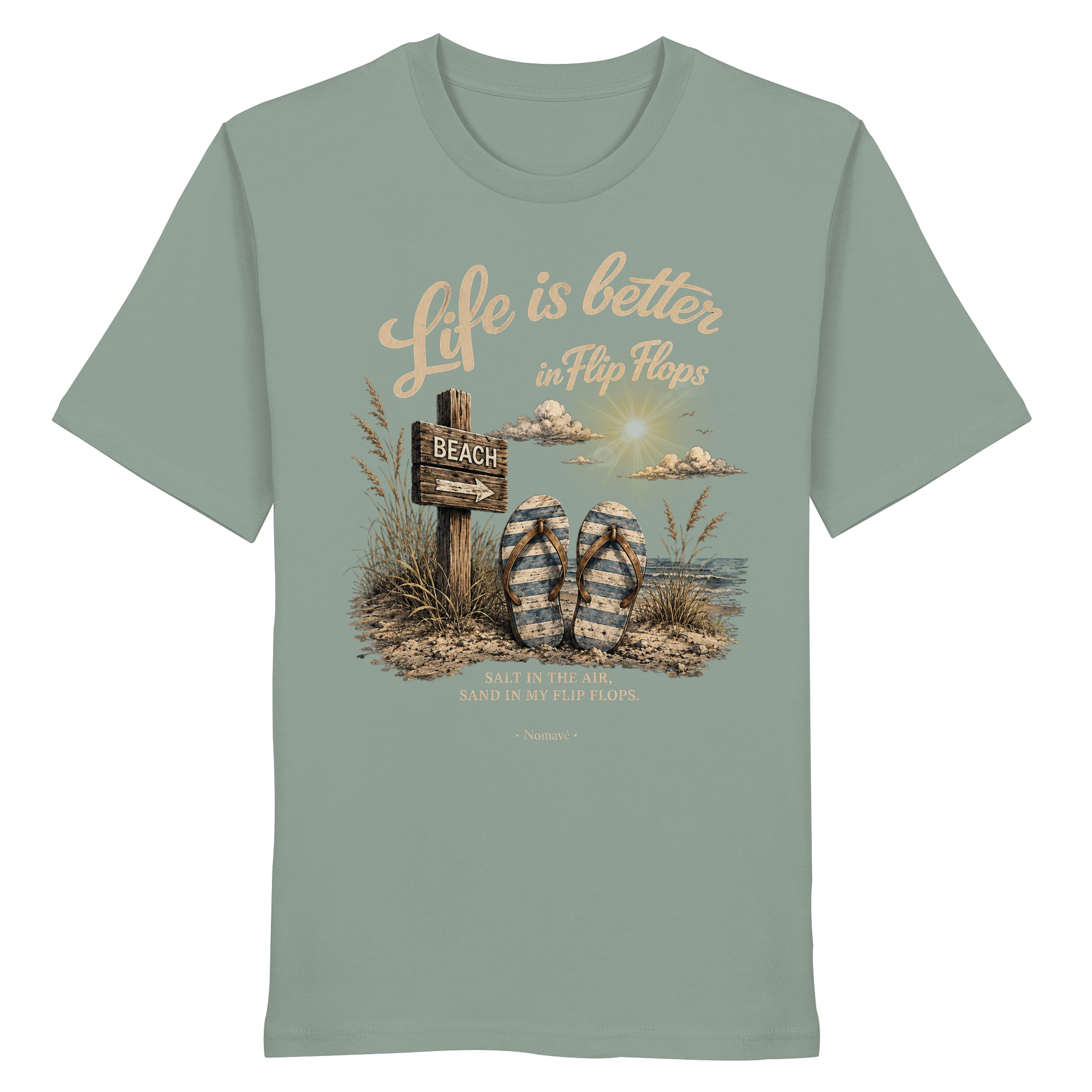 Life is better in Flip-Flops – Dark Edition | Bio T-Shirt