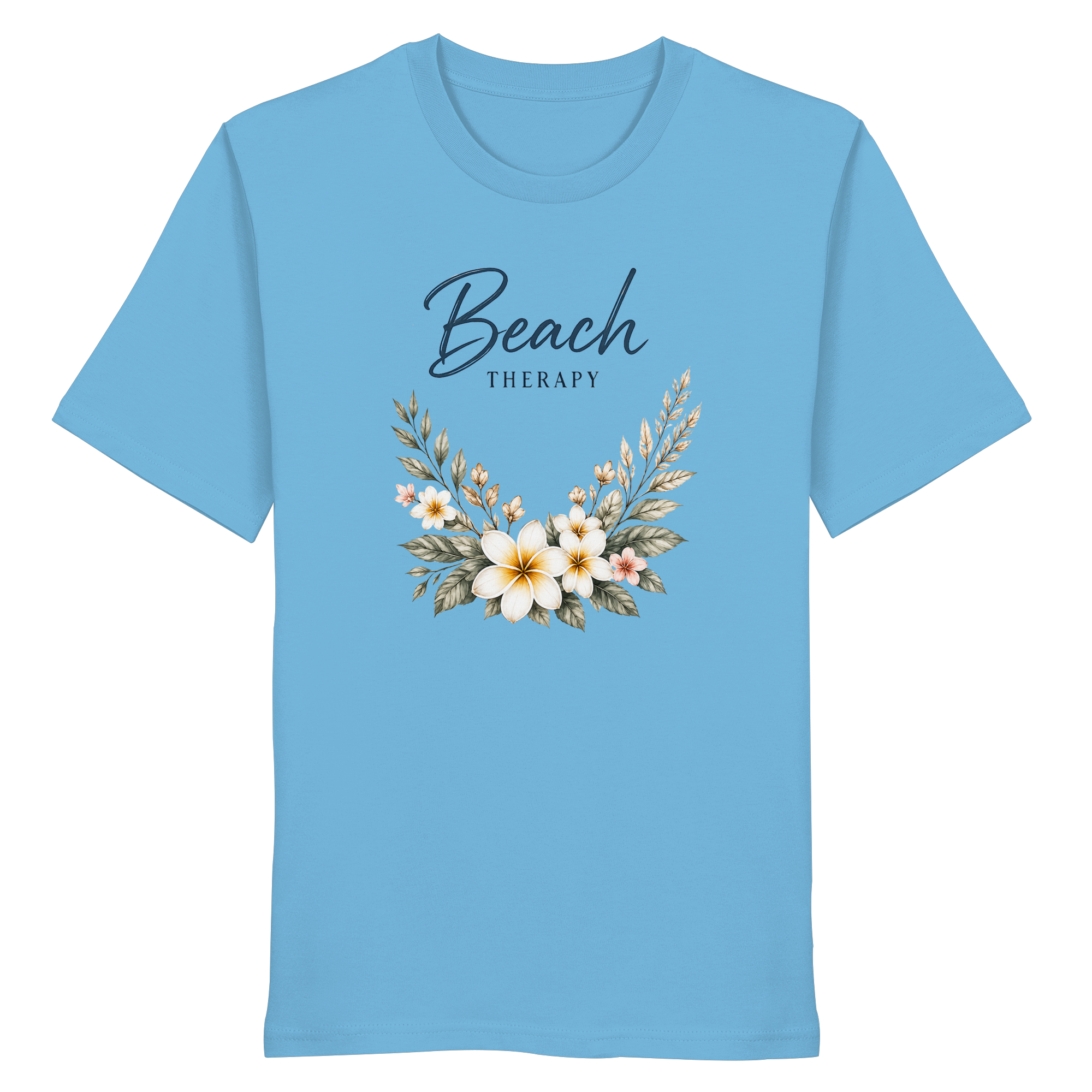 Beach Therapy | Florales Strandmotiv | Sommer | Urlaub | Meer | Blumen | - Organic Shirt