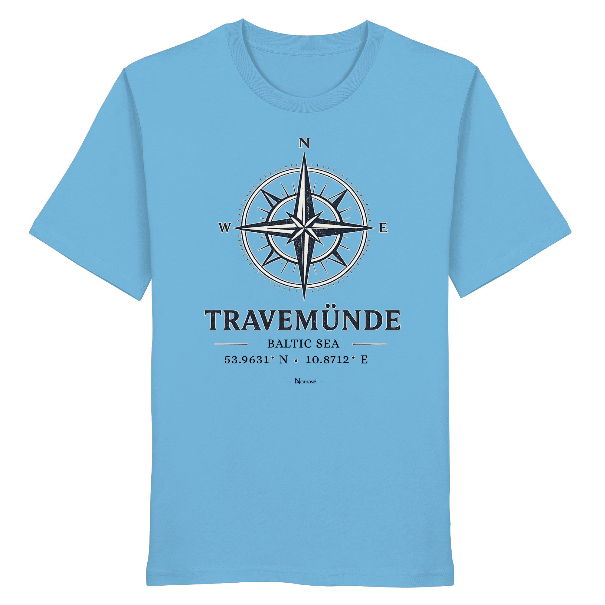 Travemünde Windrose – Baltic Sea Bio T-Shirt aus 100 % Bio-Baumwolle