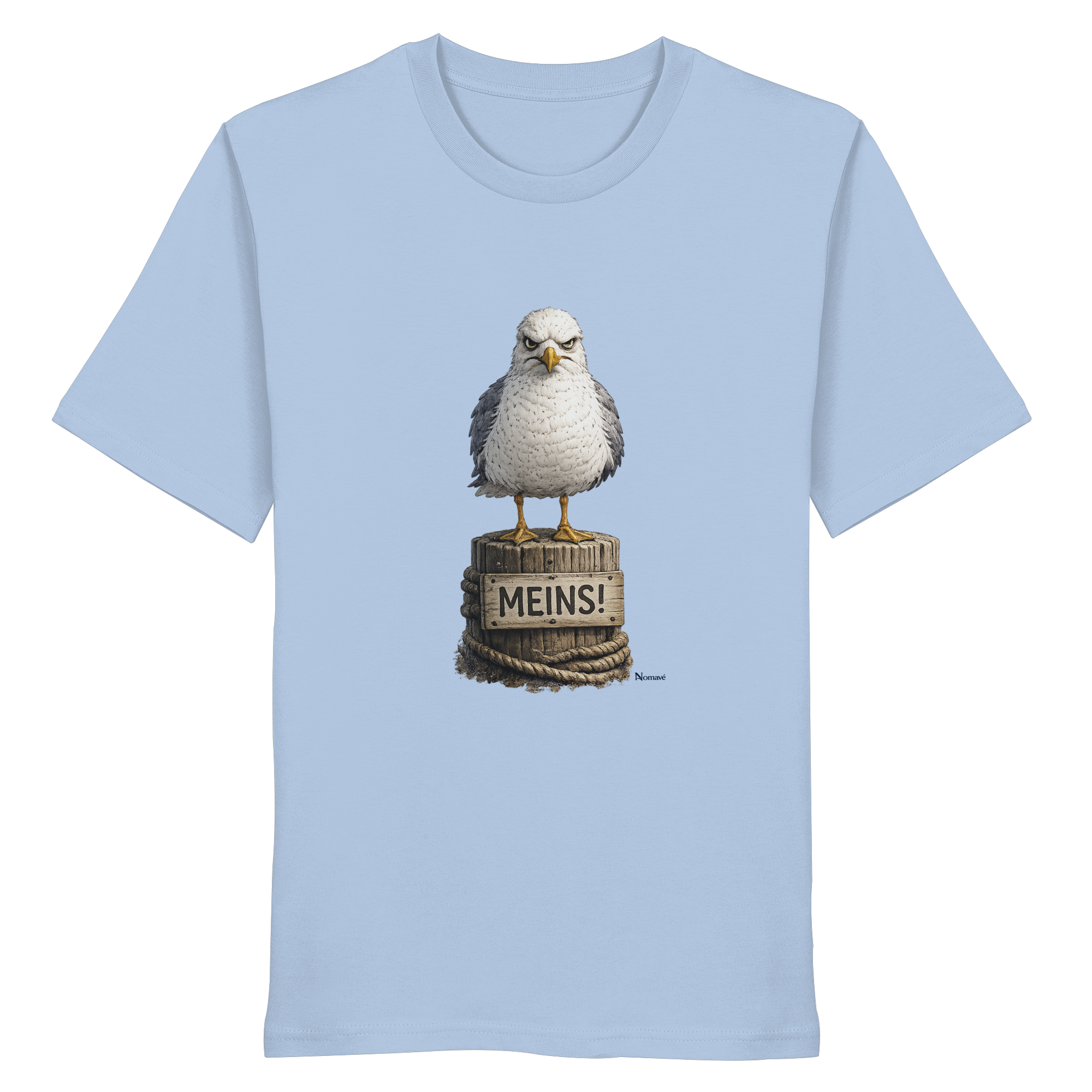 Möwe mit Meinung – MEINS! | - Organic Shirt
