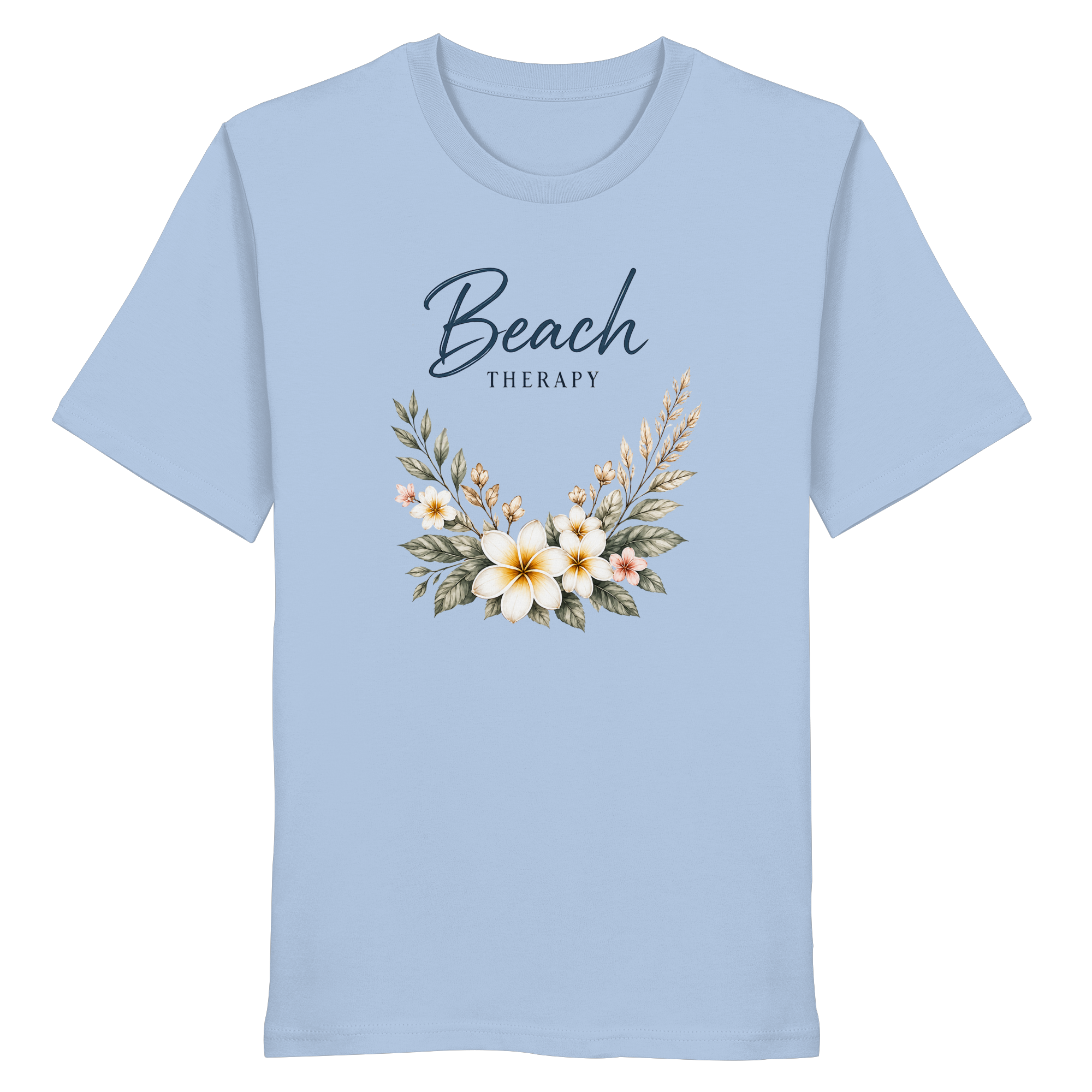 Beach Therapy | Florales Strandmotiv | Sommer | Urlaub | Meer | Blumen | - Organic Shirt
