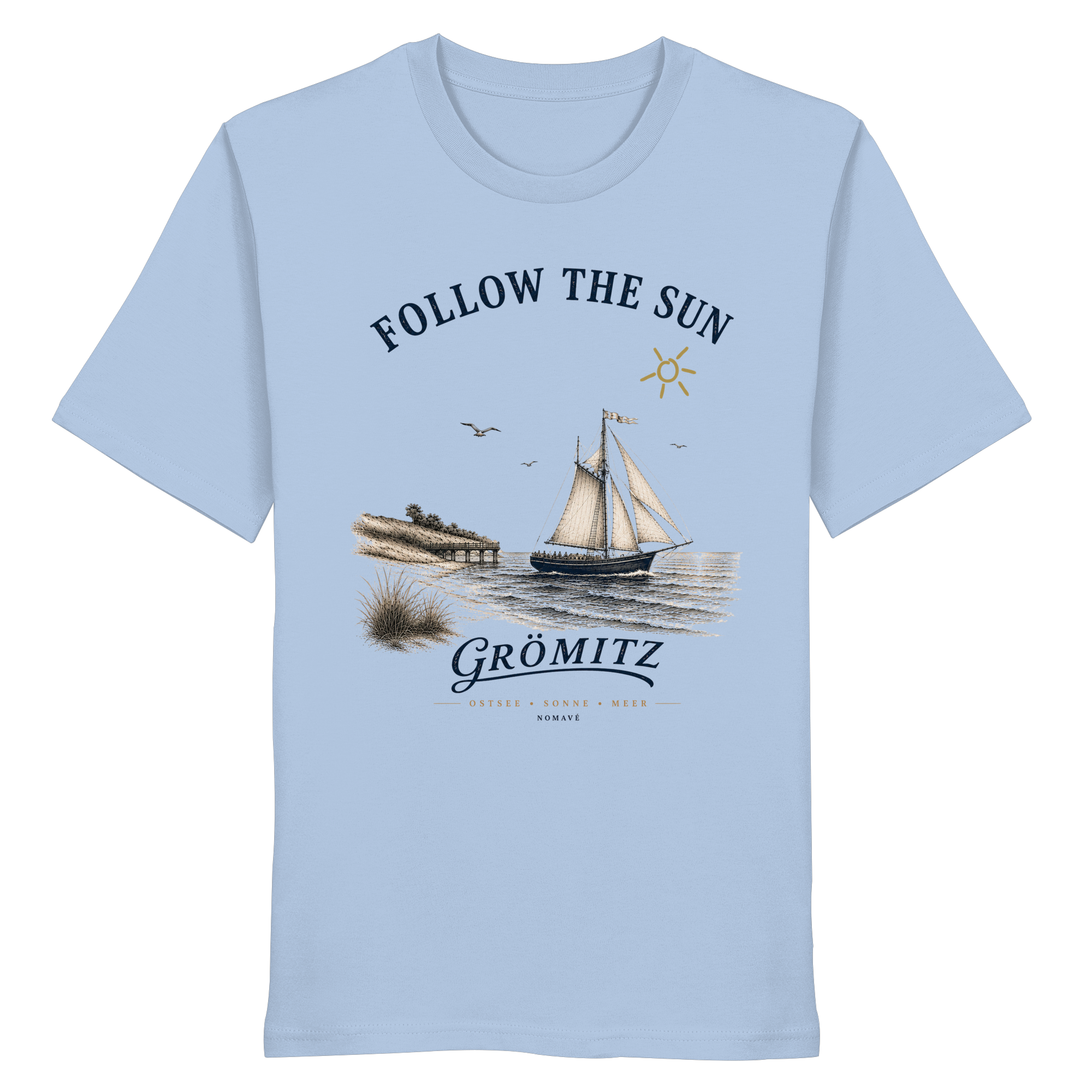 Grömitz - Follow the Sun - Bio Ostsee T - Shirt