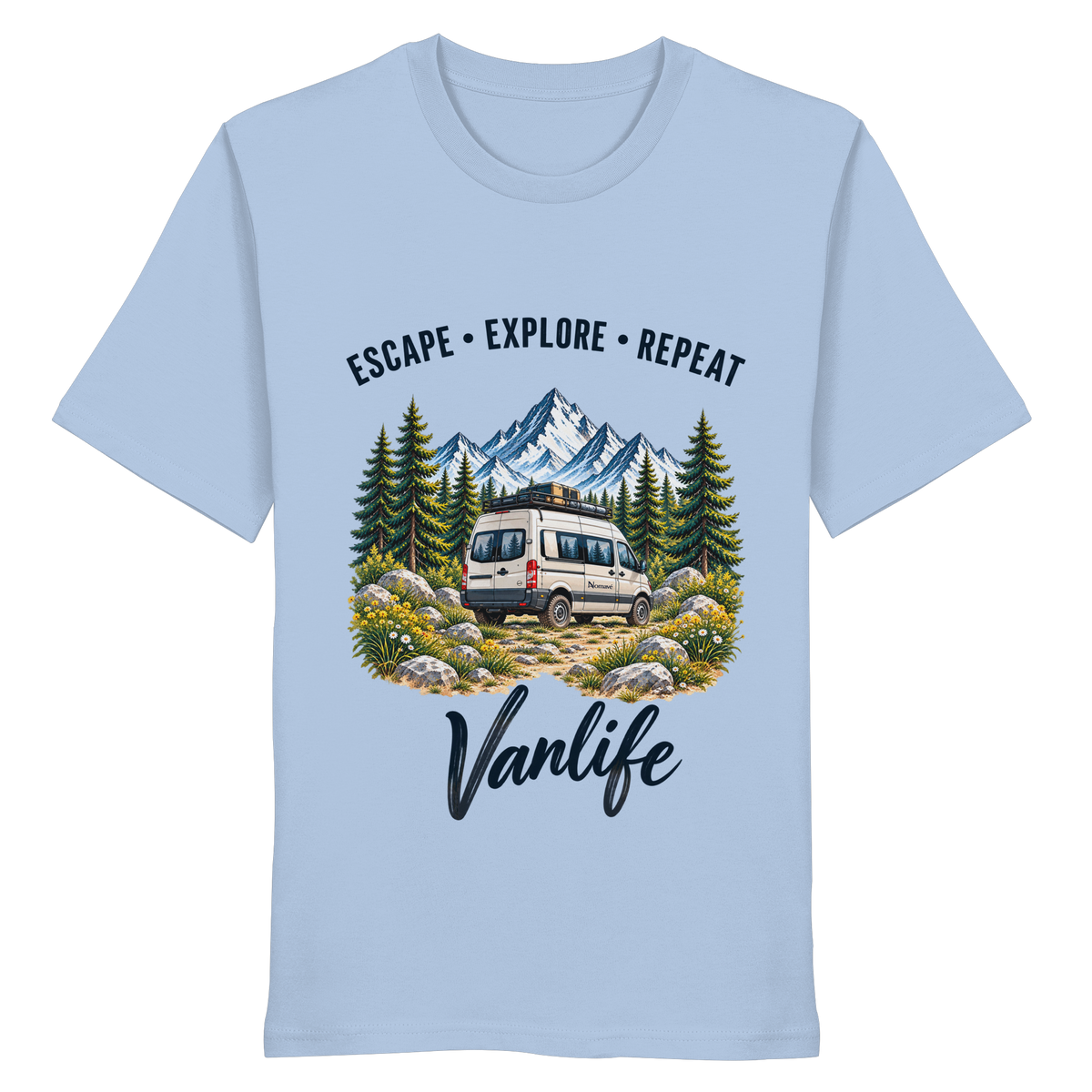 Escape • Explore • Repeat – Vanlife - Bio T-Shirt