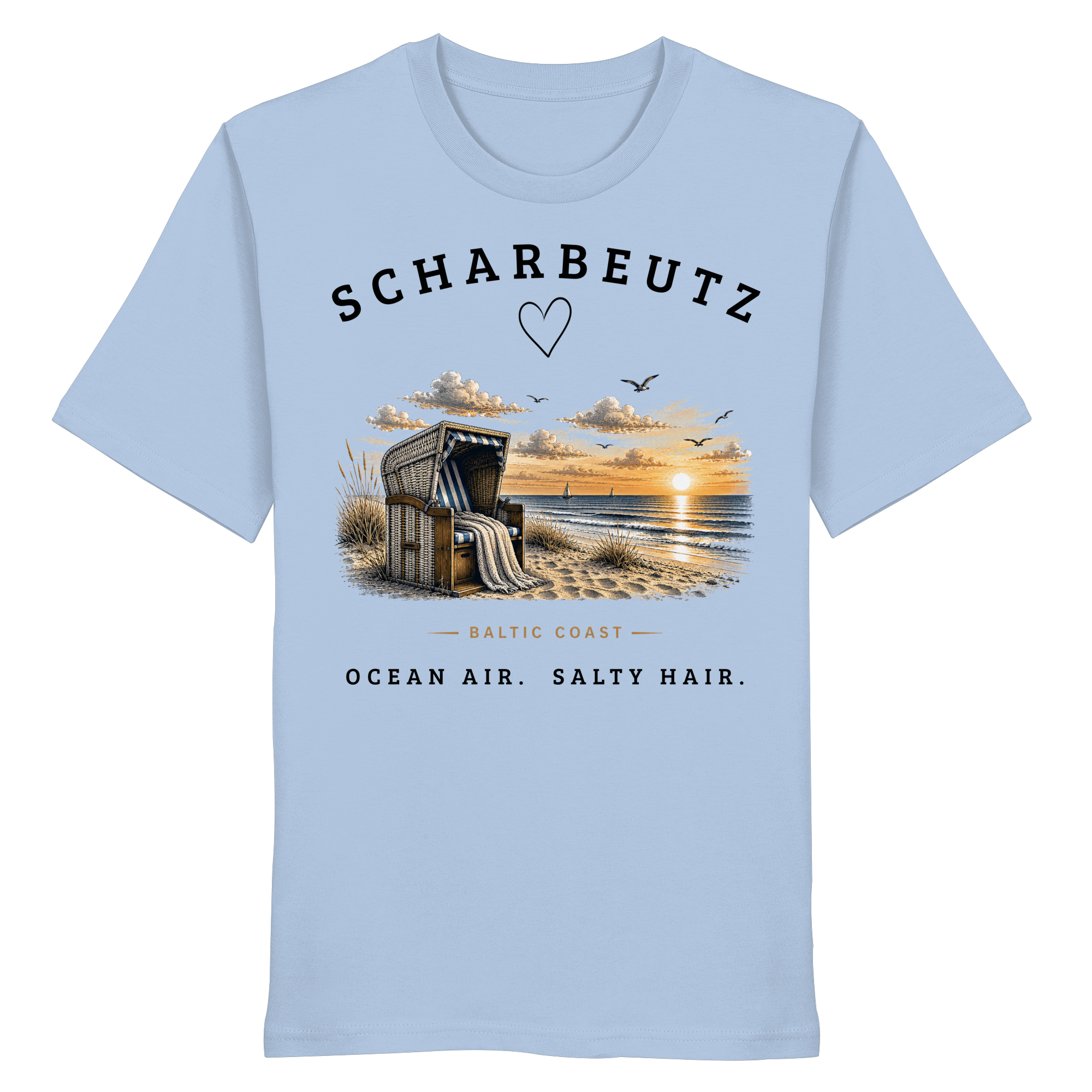 Scharbeutz Ostsee Shirt – Strandkorb Sonnenuntergang