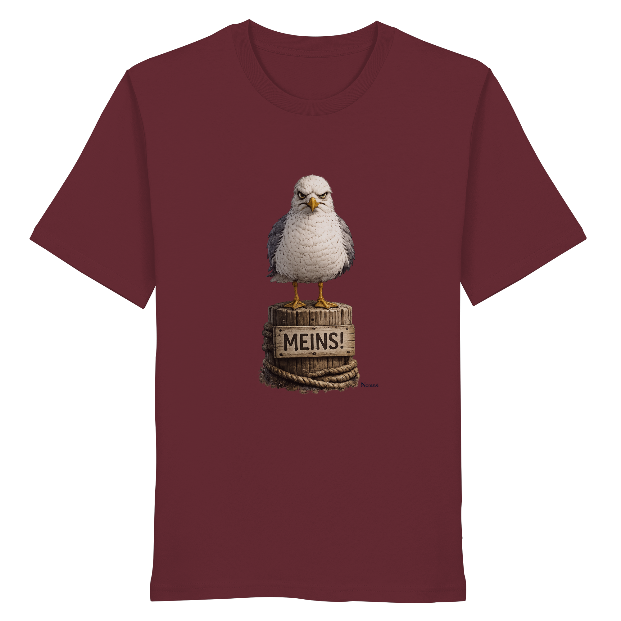 Möwe mit Meinung – MEINS! | - Organic Shirt