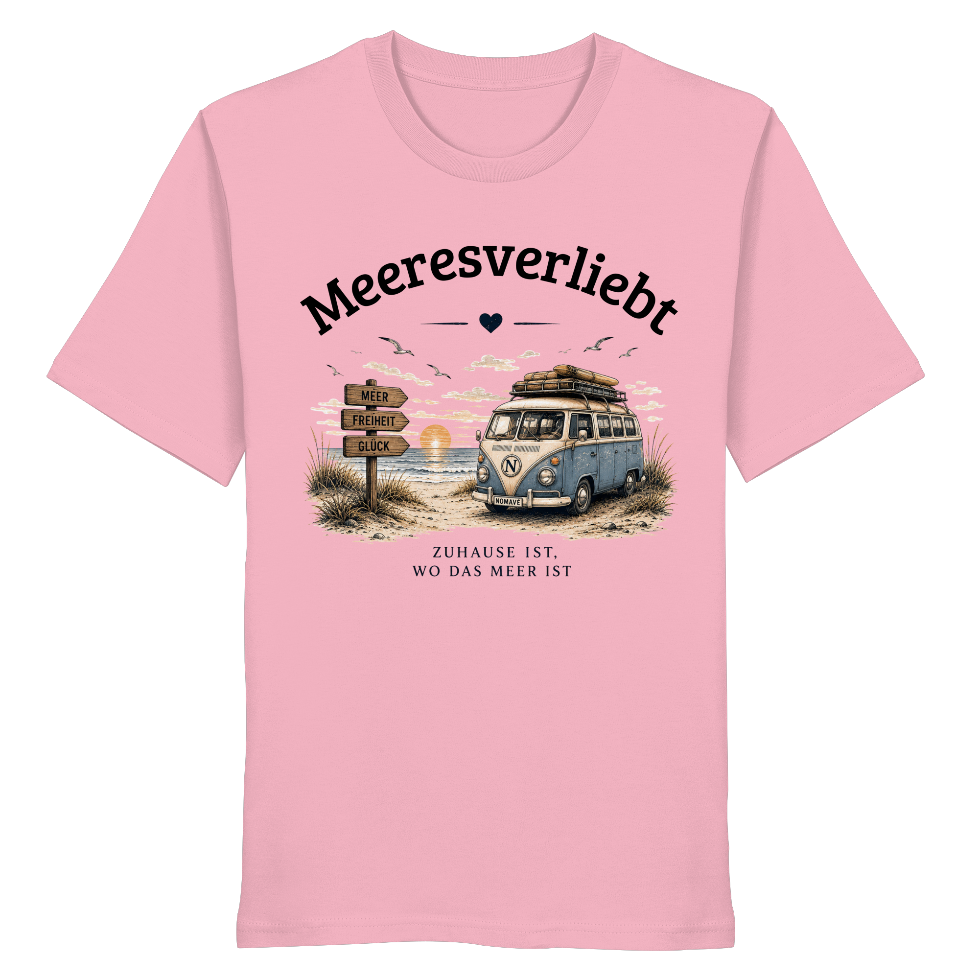 Meeresverliebt Bulli Shirt – Vanlife, Camping & Küstengefühl