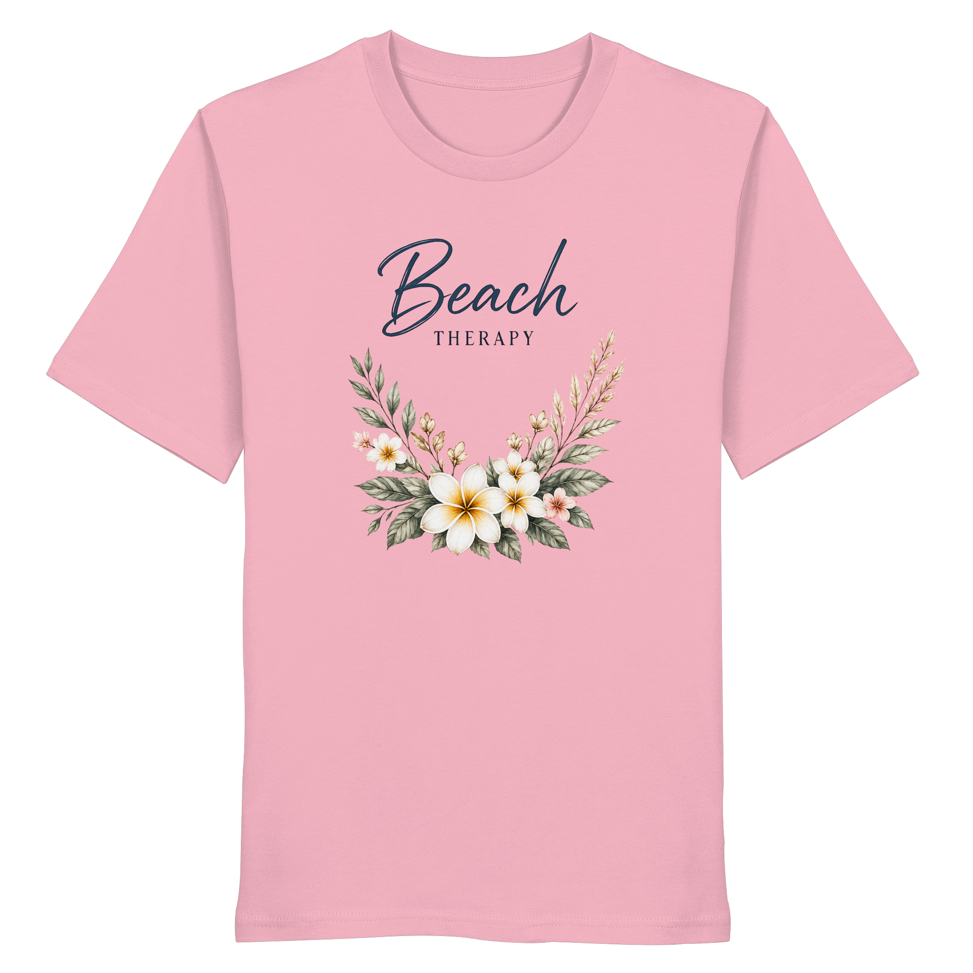 Beach Therapy | Florales Strandmotiv | Sommer | Urlaub | Meer | Blumen | - Organic Shirt
