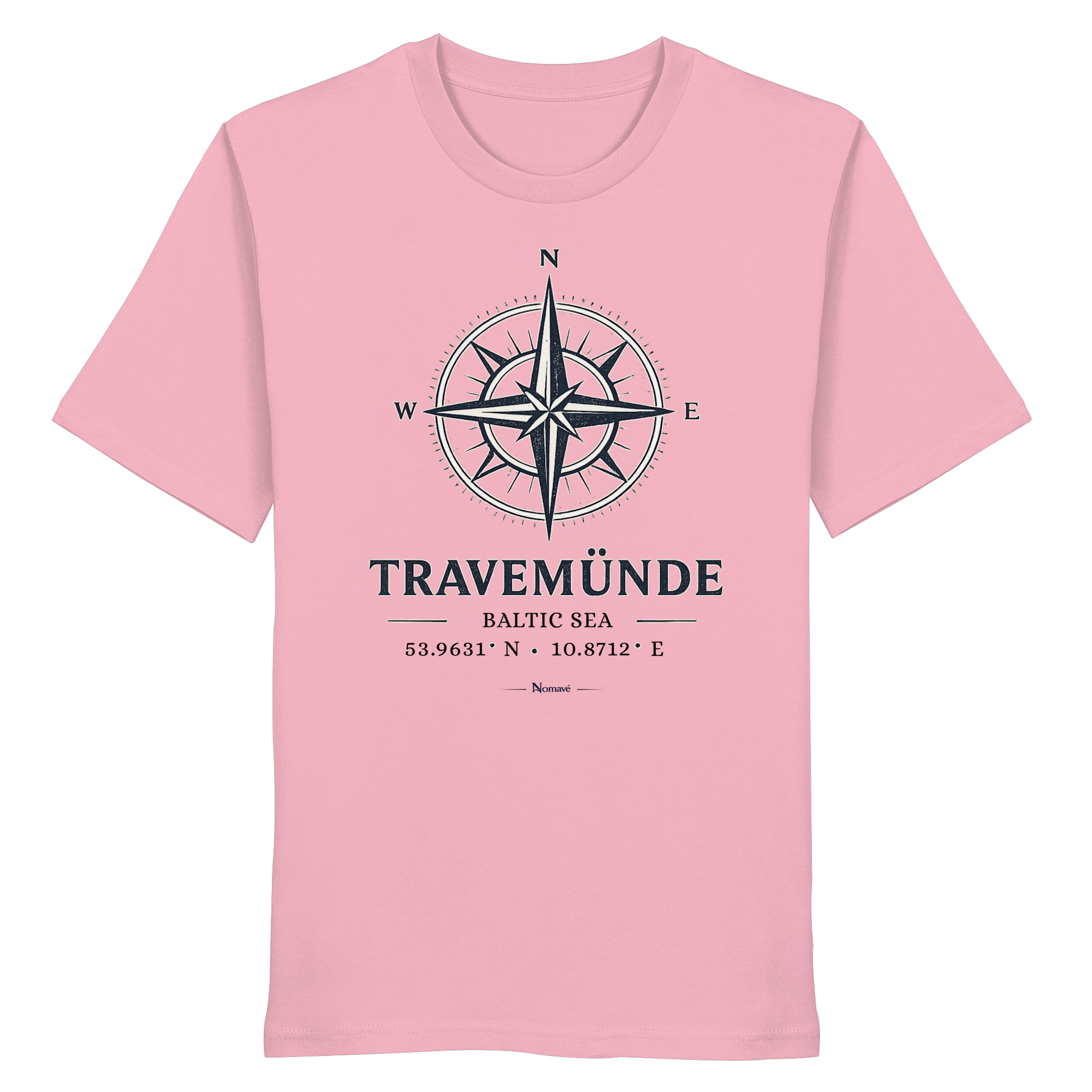 Travemünde Windrose – Baltic Sea Bio T-Shirt aus 100 % Bio-Baumwolle