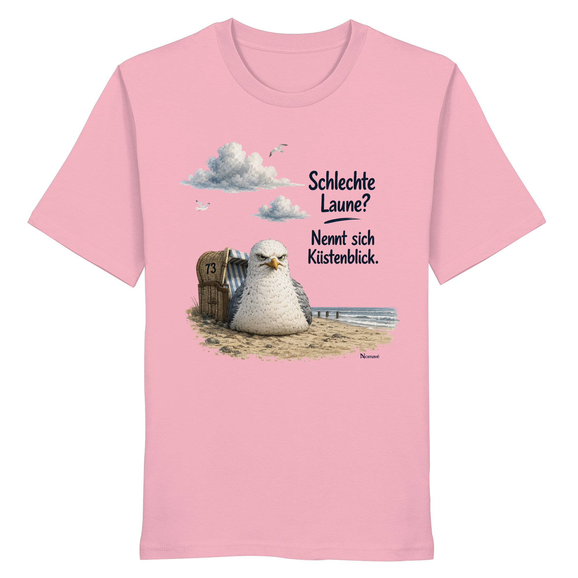 Maritimer Küstenhumor Möwen Motiv für Ostsee und Nordseefans und Meerliebhaber - Organic Shirt