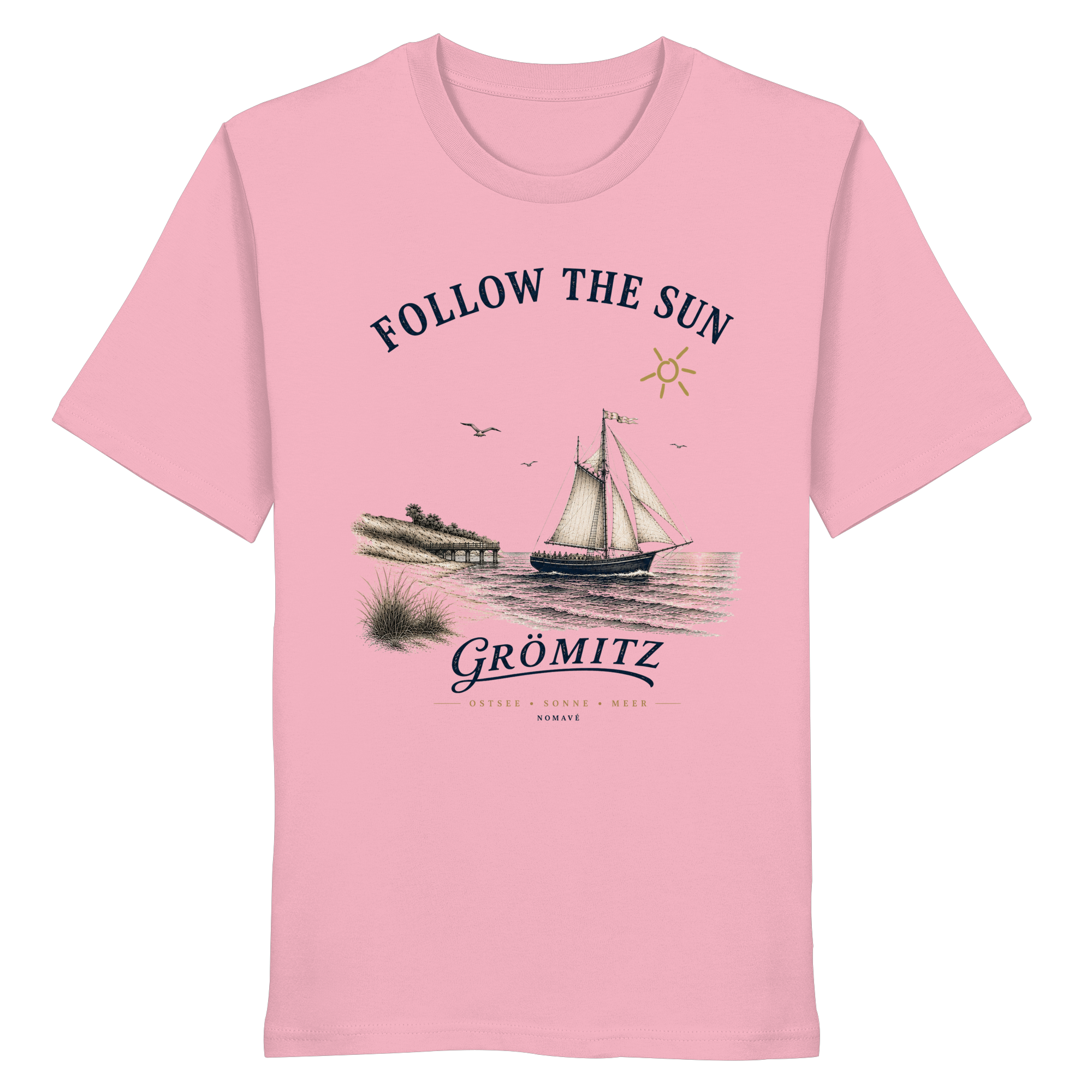 Grömitz - Follow the Sun - Bio Ostsee T - Shirt