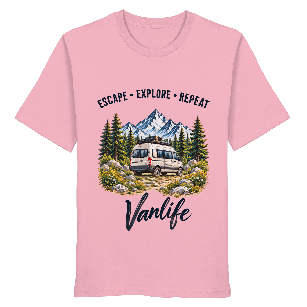 Escape • Explore • Repeat – Vanlife - Bio T-Shirt