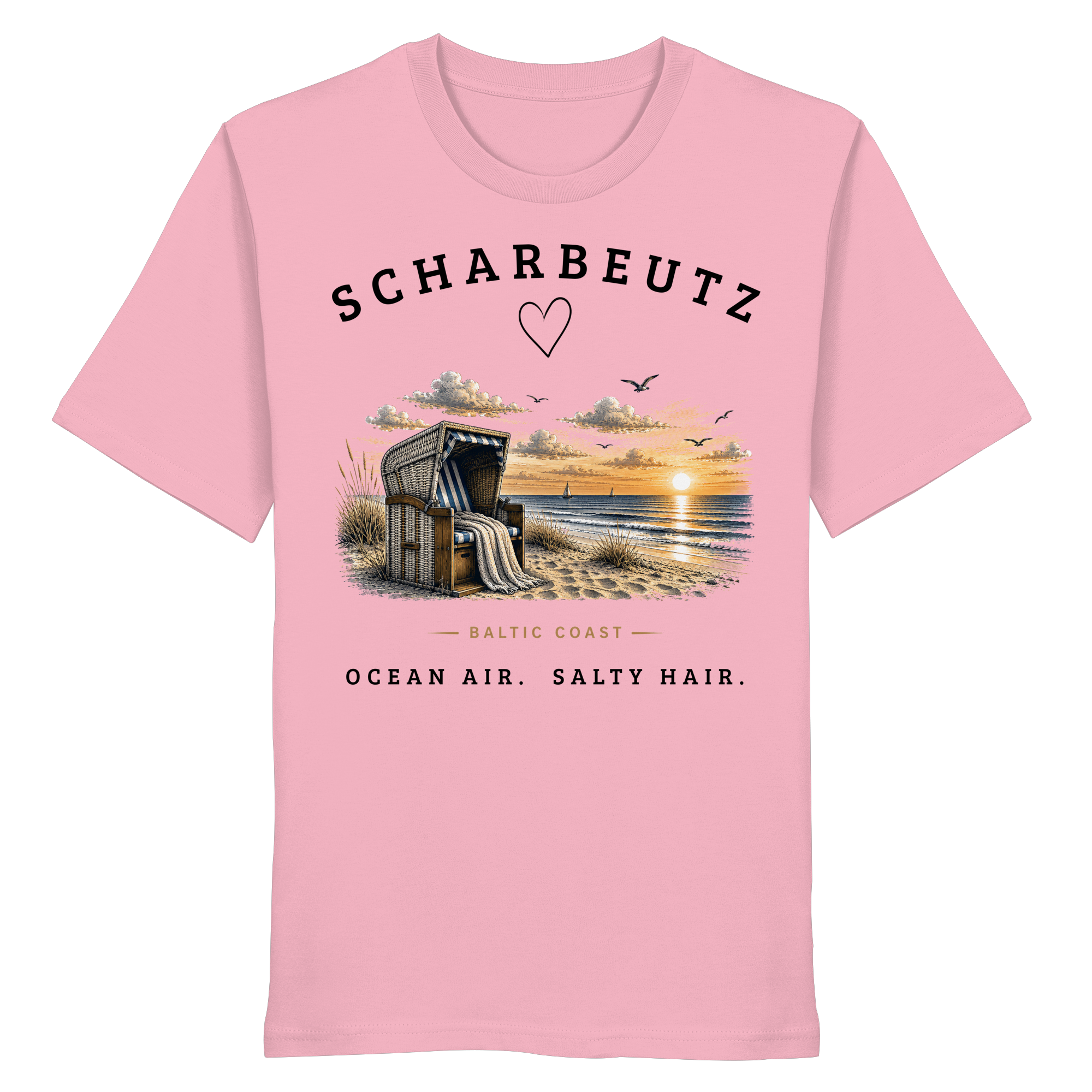 Scharbeutz Ostsee Shirt – Strandkorb Sonnenuntergang