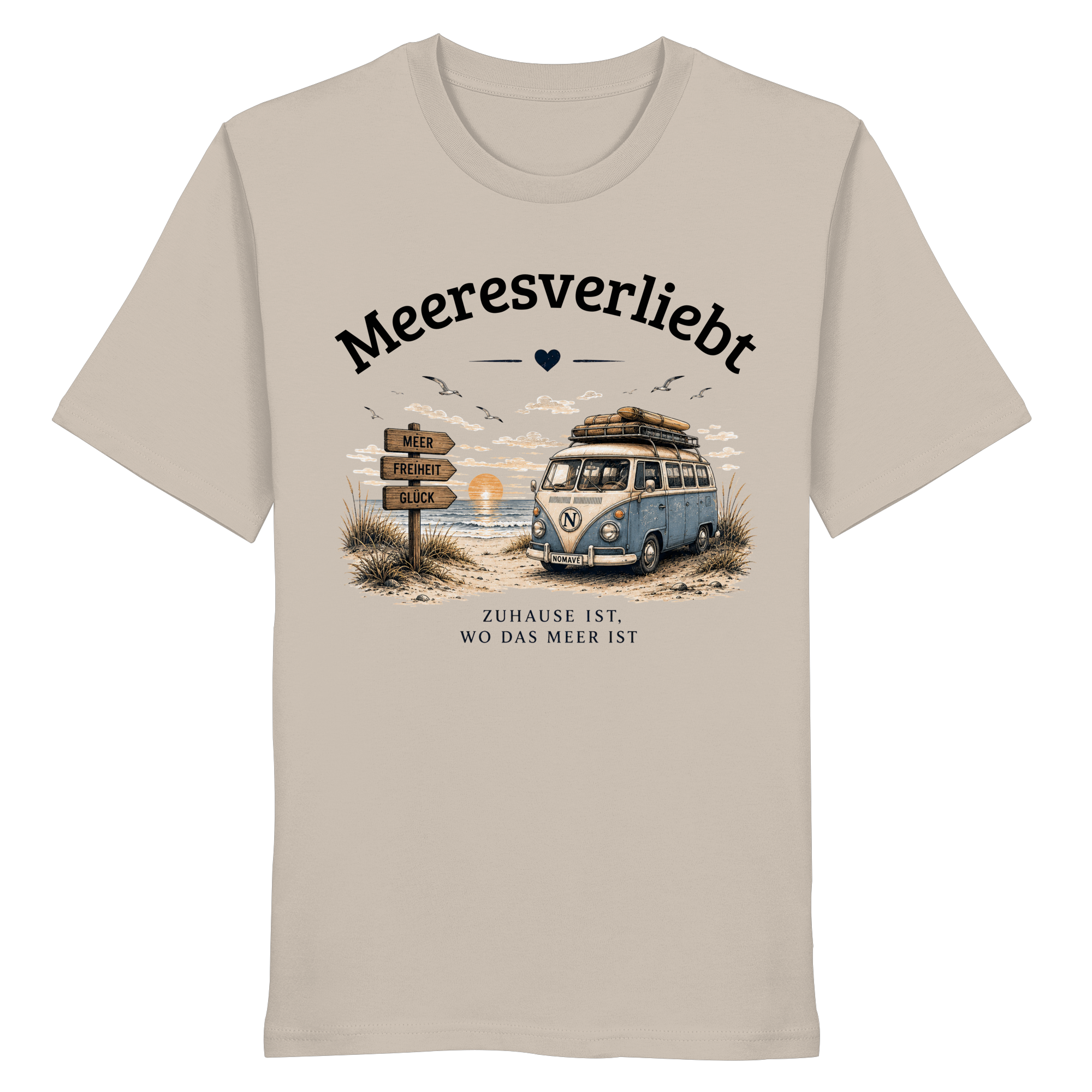 Meeresverliebt Bulli Shirt – Vanlife, Camping & Küstengefühl