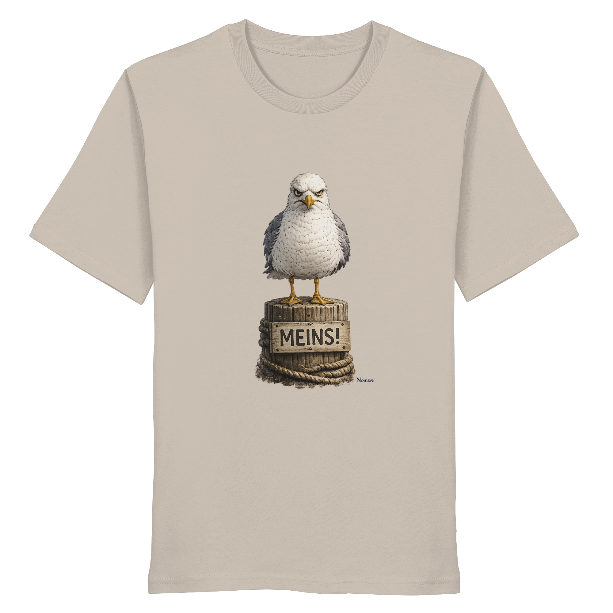 Möwe mit Meinung – MEINS! | - Organic Shirt
