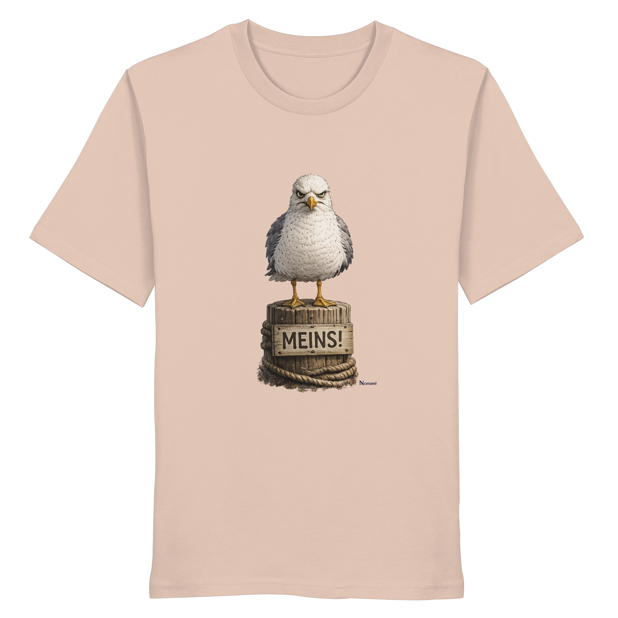 Möwe mit Meinung – MEINS! | - Organic Shirt