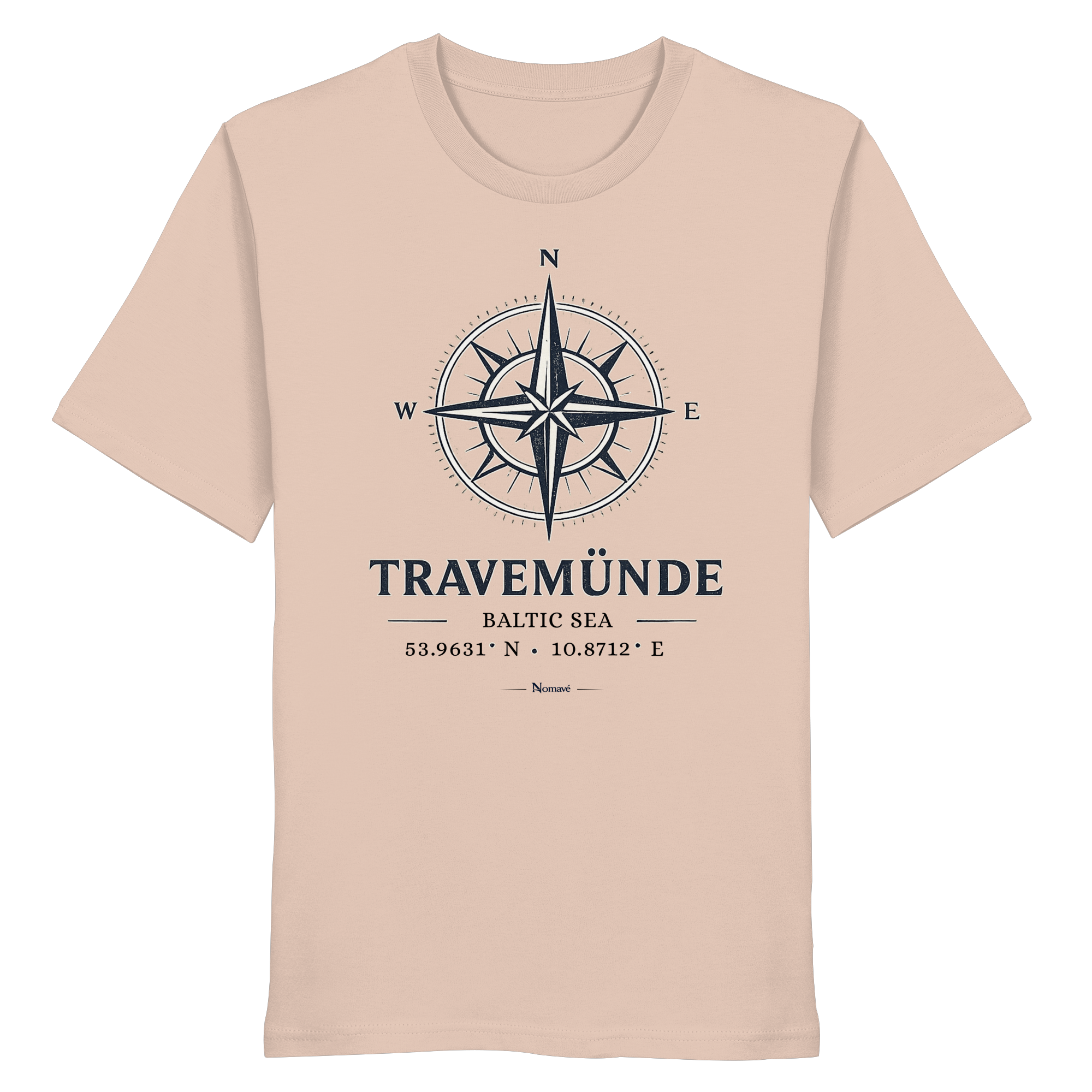 Travemünde Windrose – Baltic Sea Bio T-Shirt aus 100 % Bio-Baumwolle